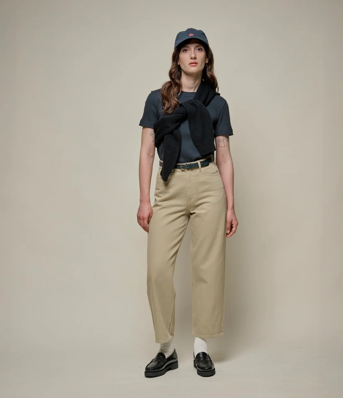 1930s Cotton Twill Ankle Length 5-Pocket-Pants - Image 5