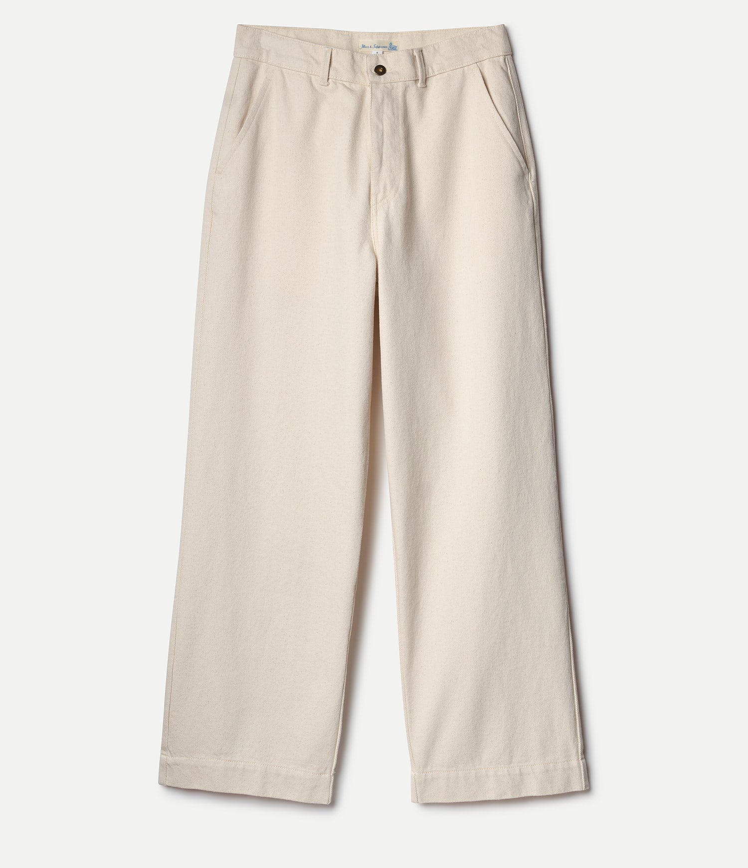 1940s Cotton Twill High Rise Wide Leg Chino - Image 2