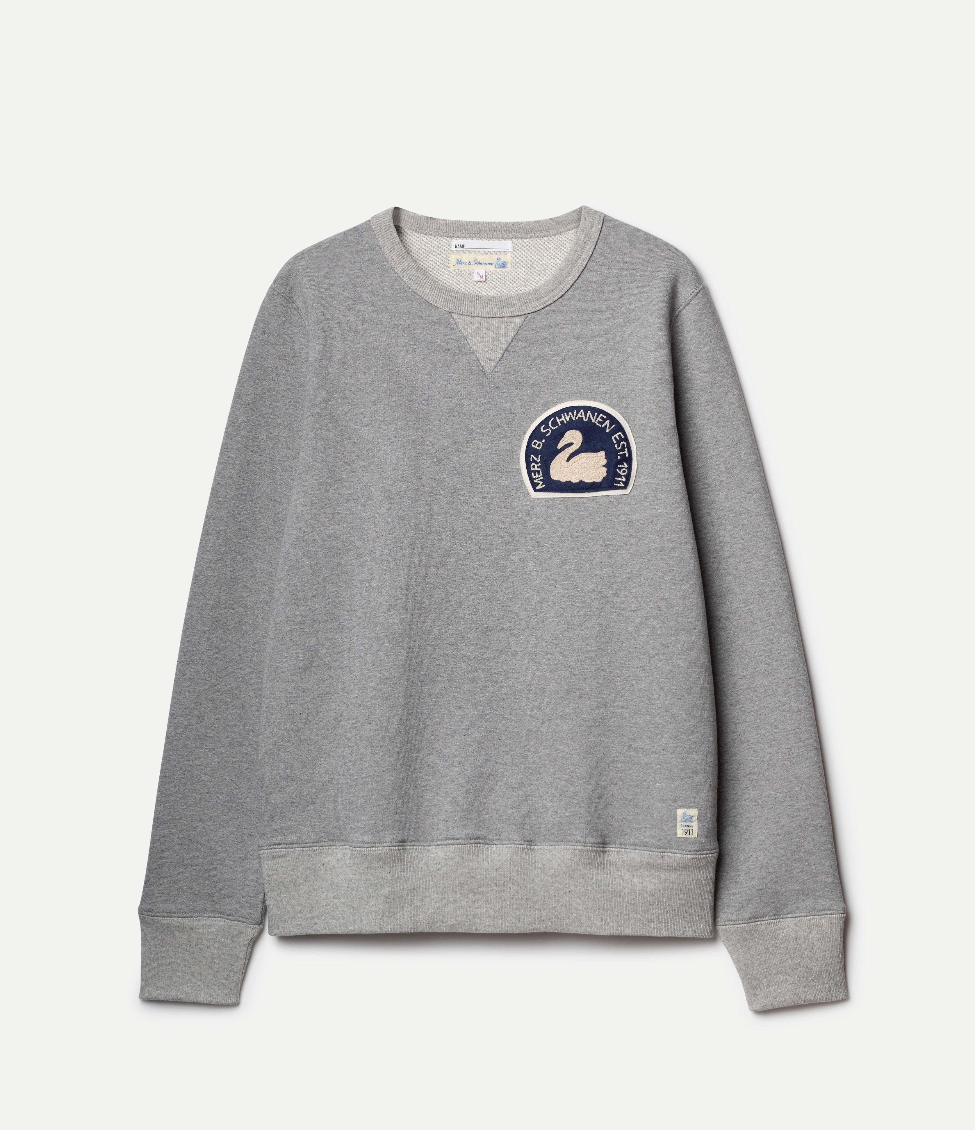 348FP Loopwheeled Classic Fit Midweight Sweatshirt With Felt Patch