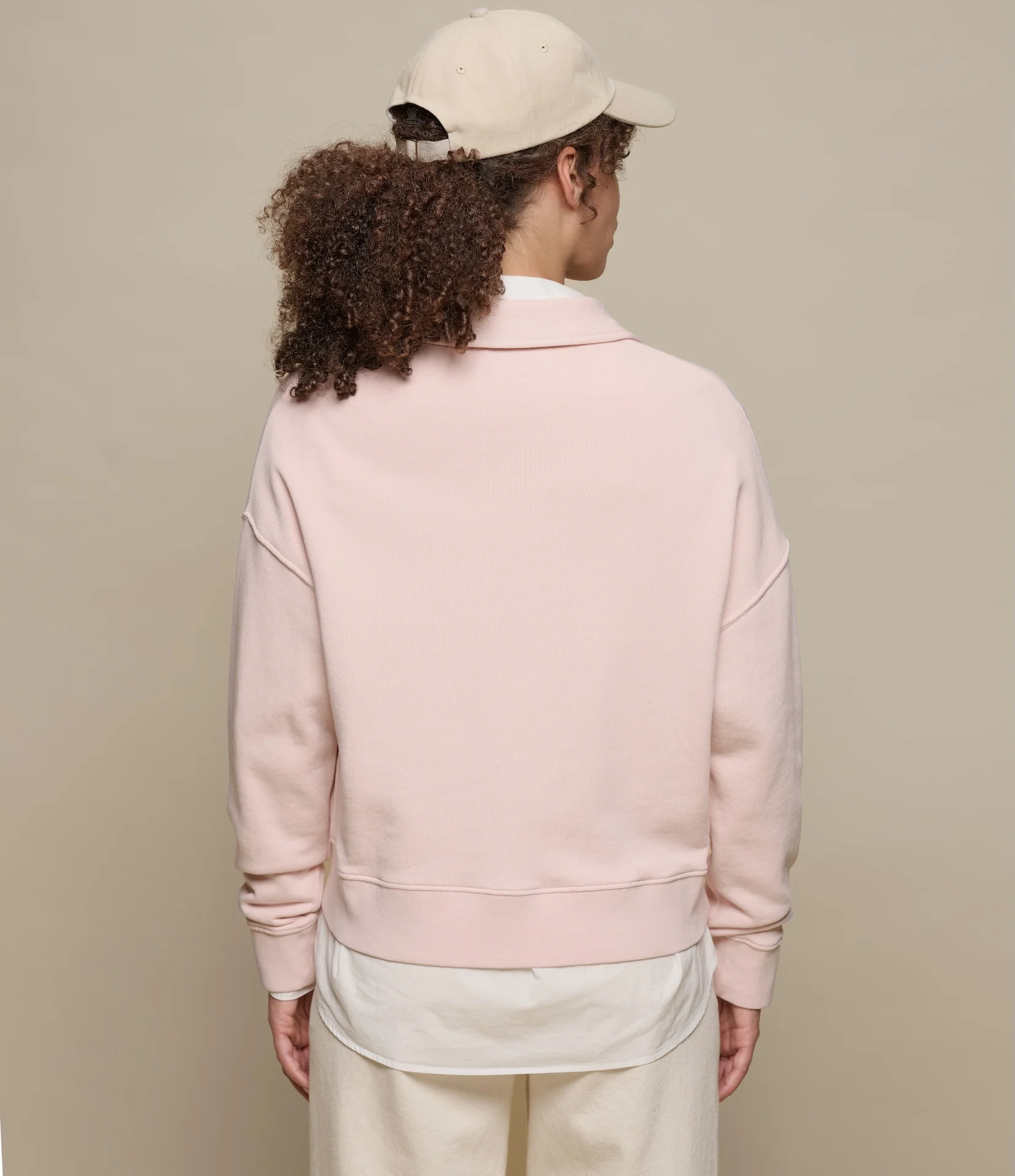 Cropped Retro Fleece Women's Half-Zip Sweatshirt - Image 3