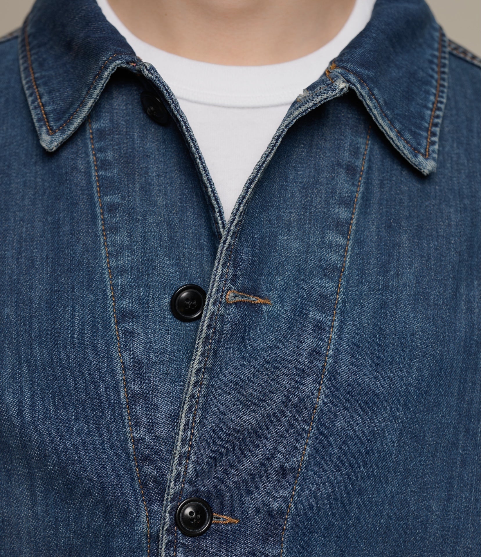 Cropped Worker's Denim Jacket - Image 3