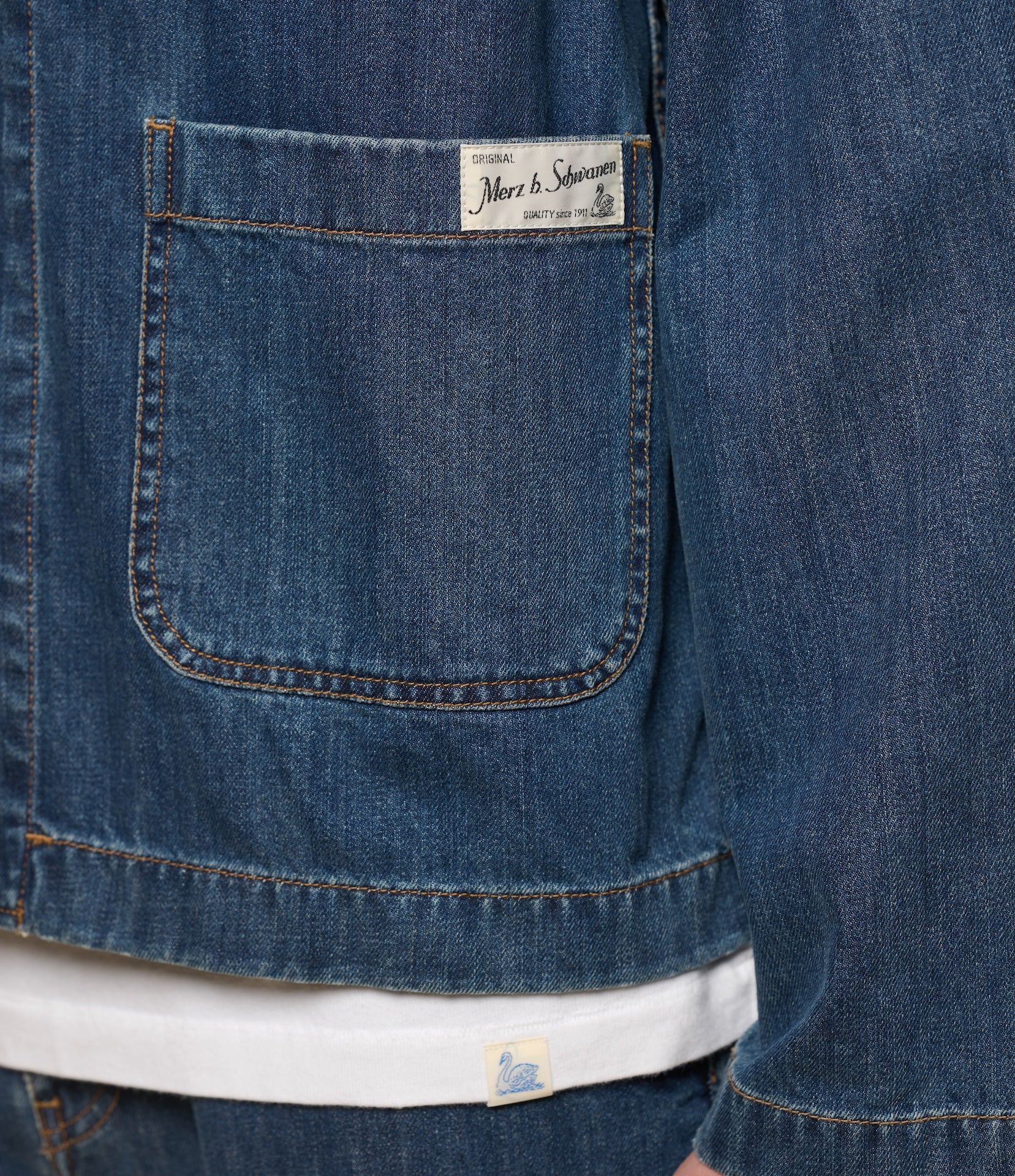 Cropped Worker's Denim Jacket - Image 5