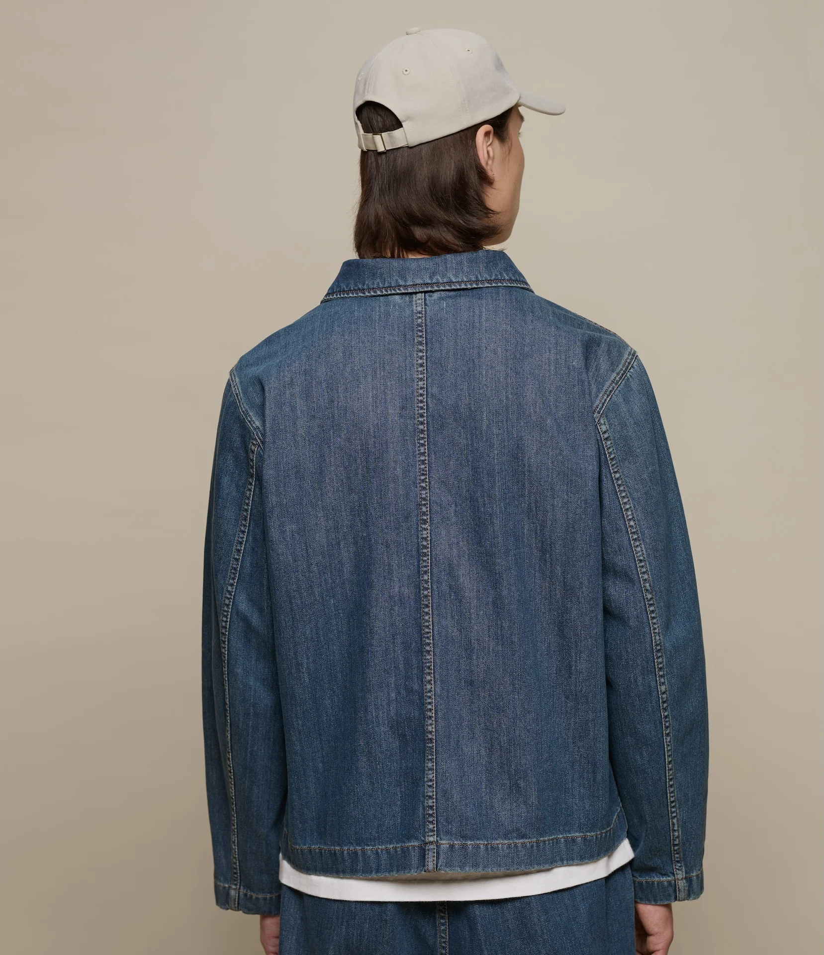 Cropped Worker's Denim Jacket - Image 6