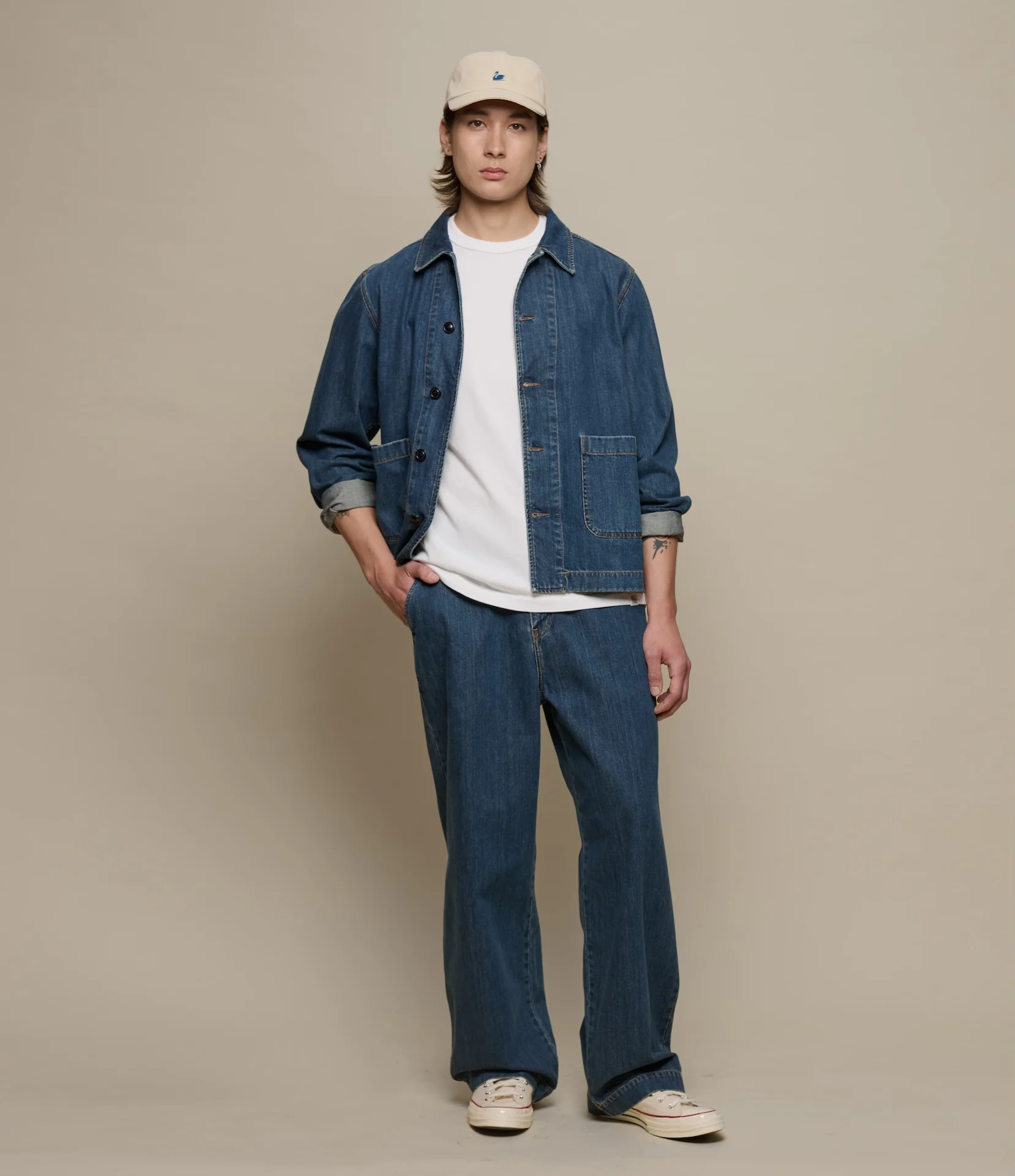 Cropped Worker's Denim Jacket - Image 7