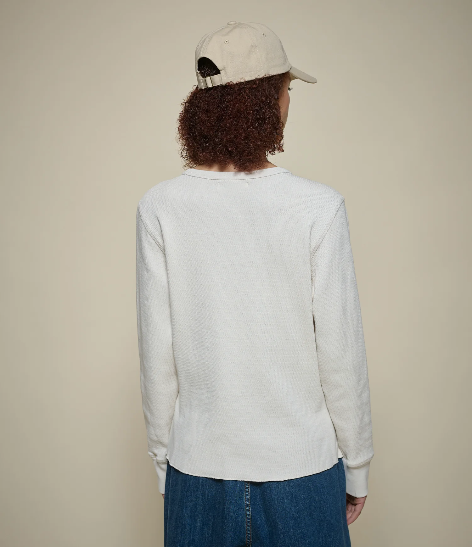 Diamond-Patterned Cotton Thermal Women's Longsleeve - Image 3