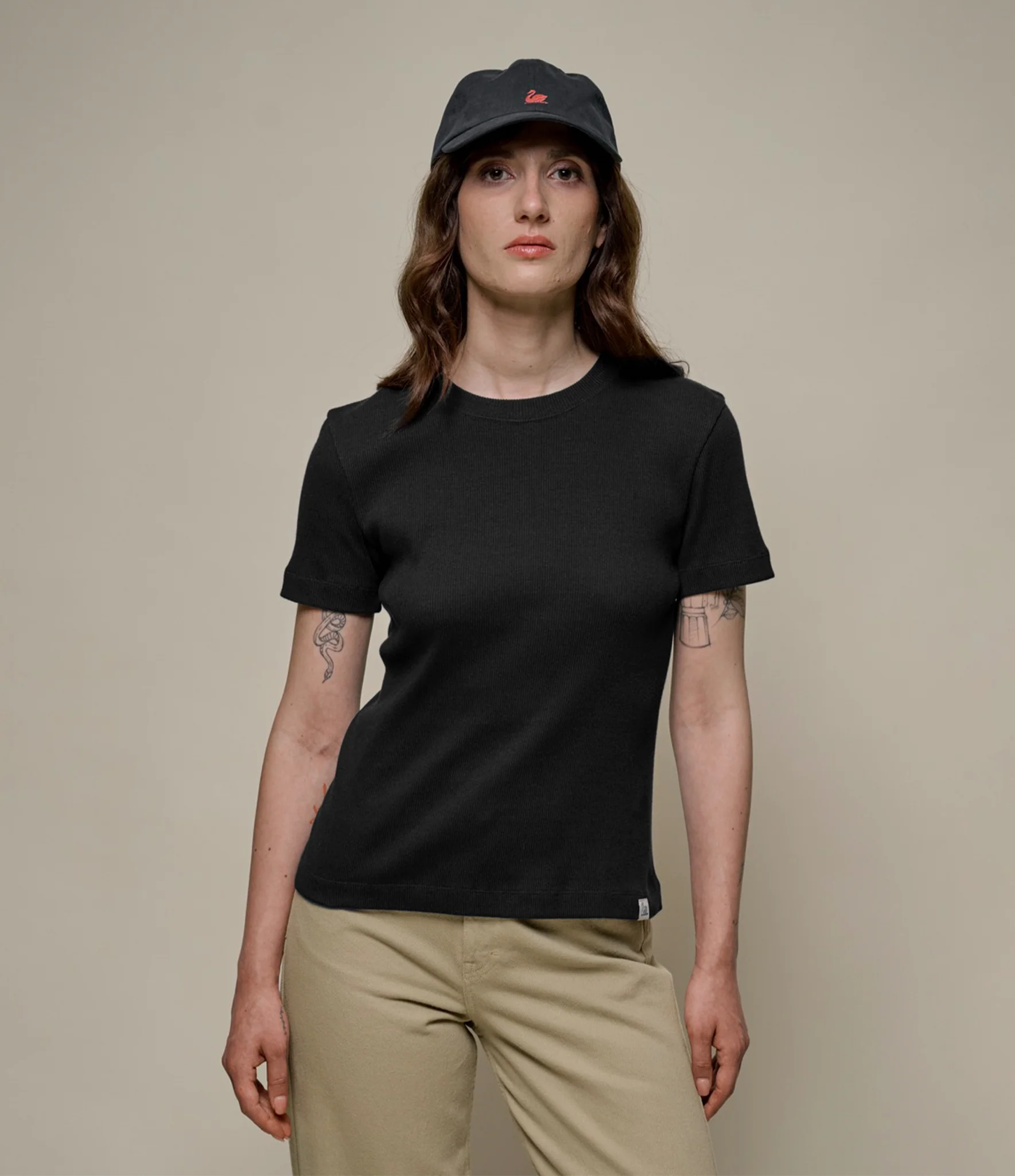 Iconic Ribbed Cotton Women's T-Shirt