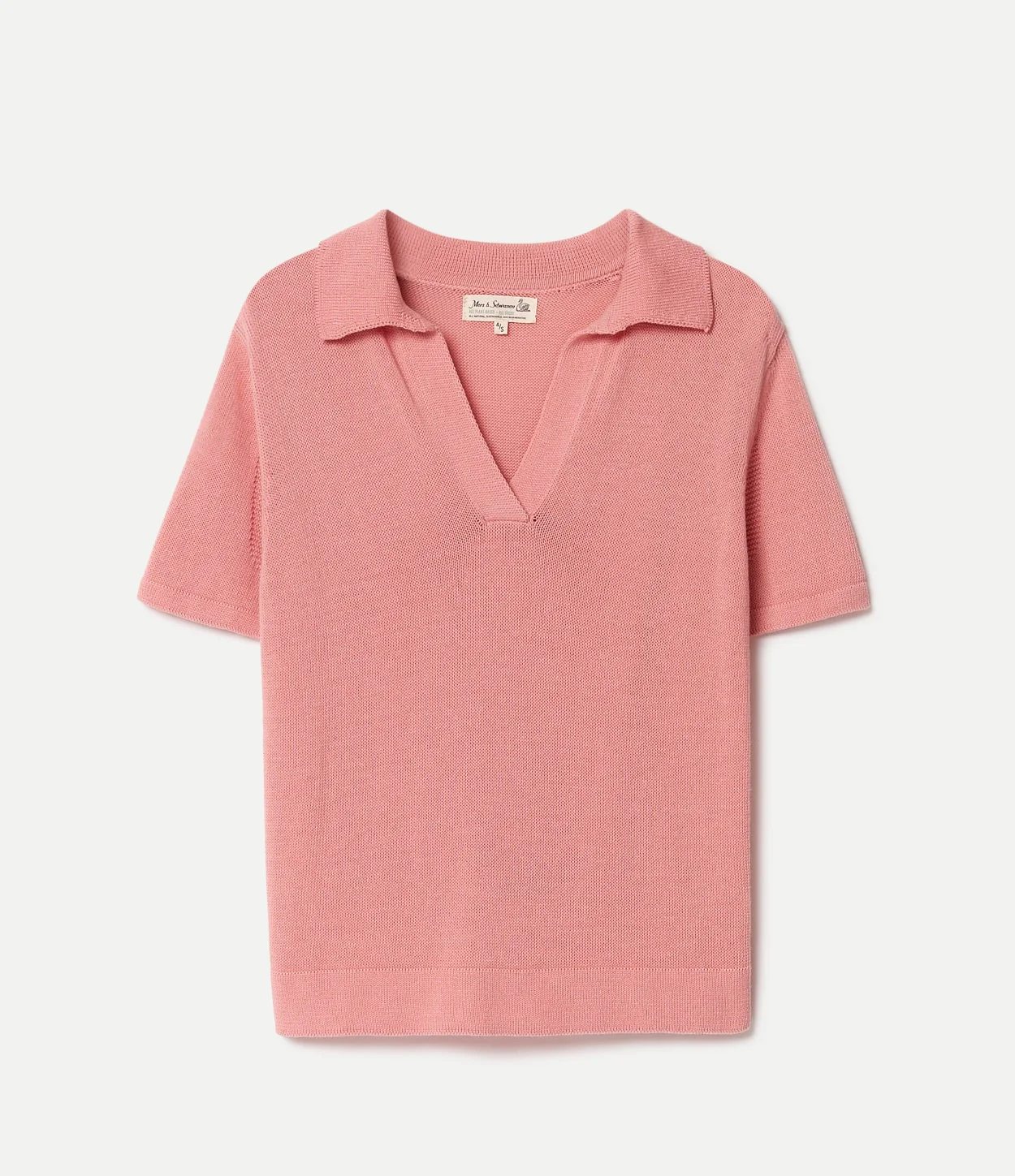 Cotton Women's Short Sleeve Polo Sweater, All Plant-Based