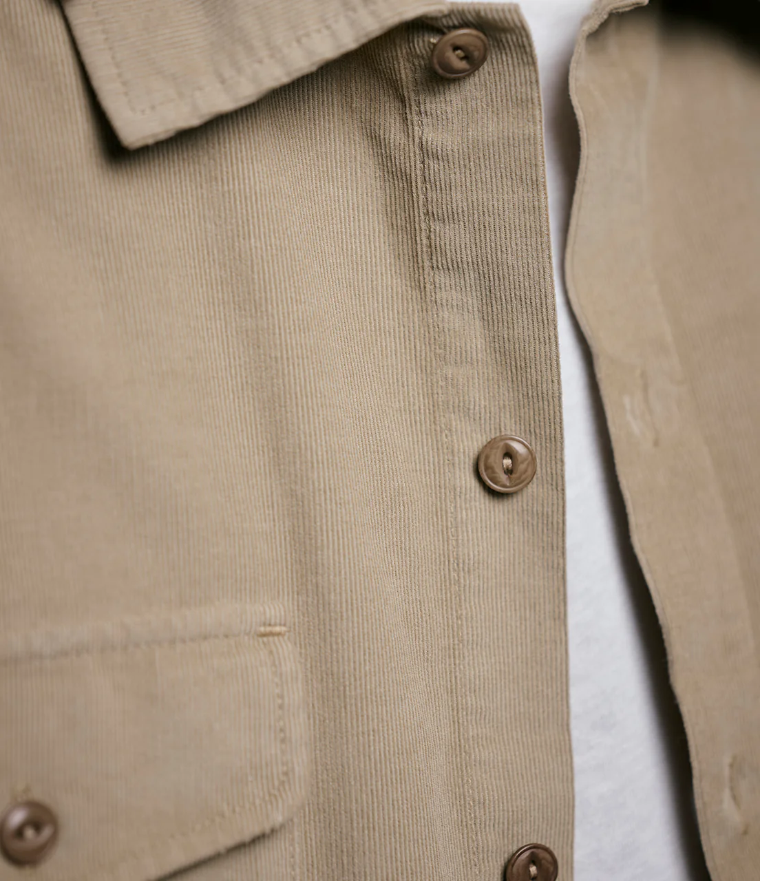 Lightweight Cotton Corduroy Long Sleeve Shirt - Image 3