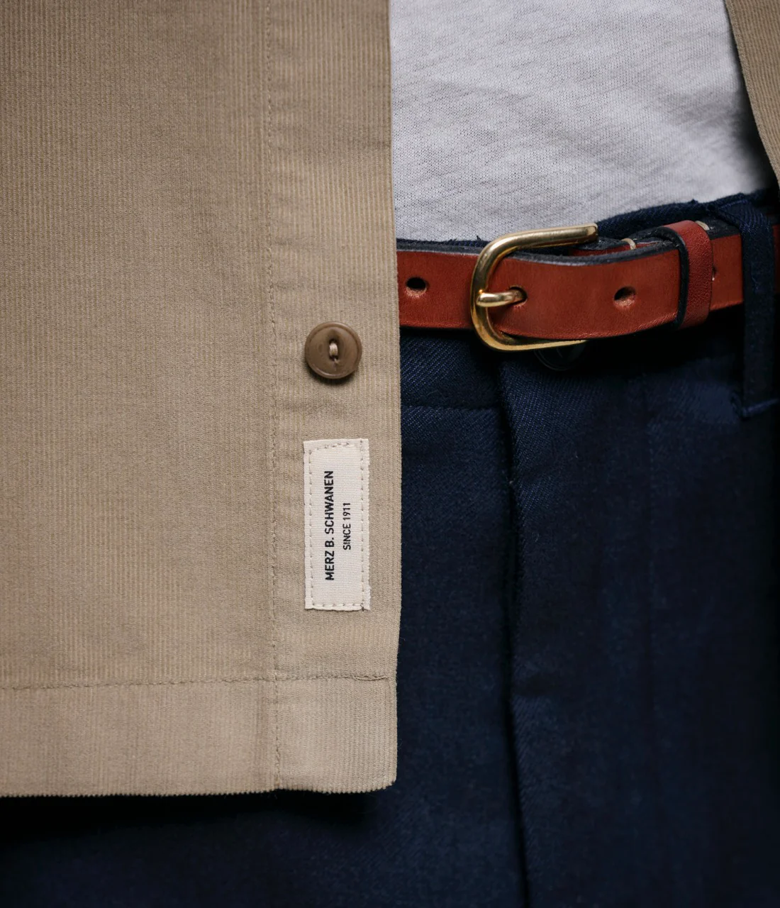 Lightweight Cotton Corduroy Long Sleeve Shirt - Image 4