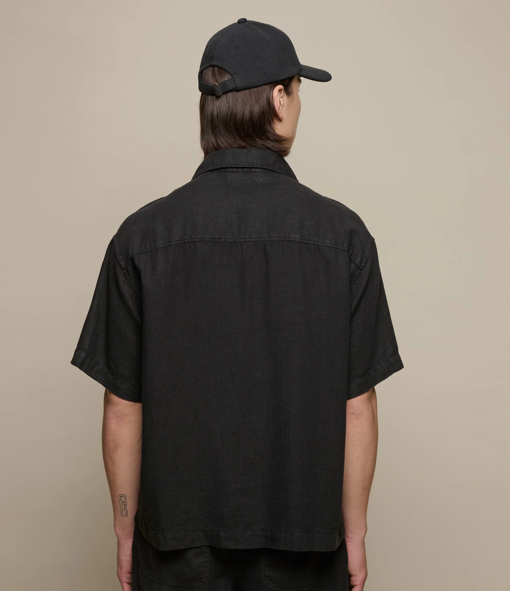 Linen Bowling Short Sleeve Shirt - Image 4