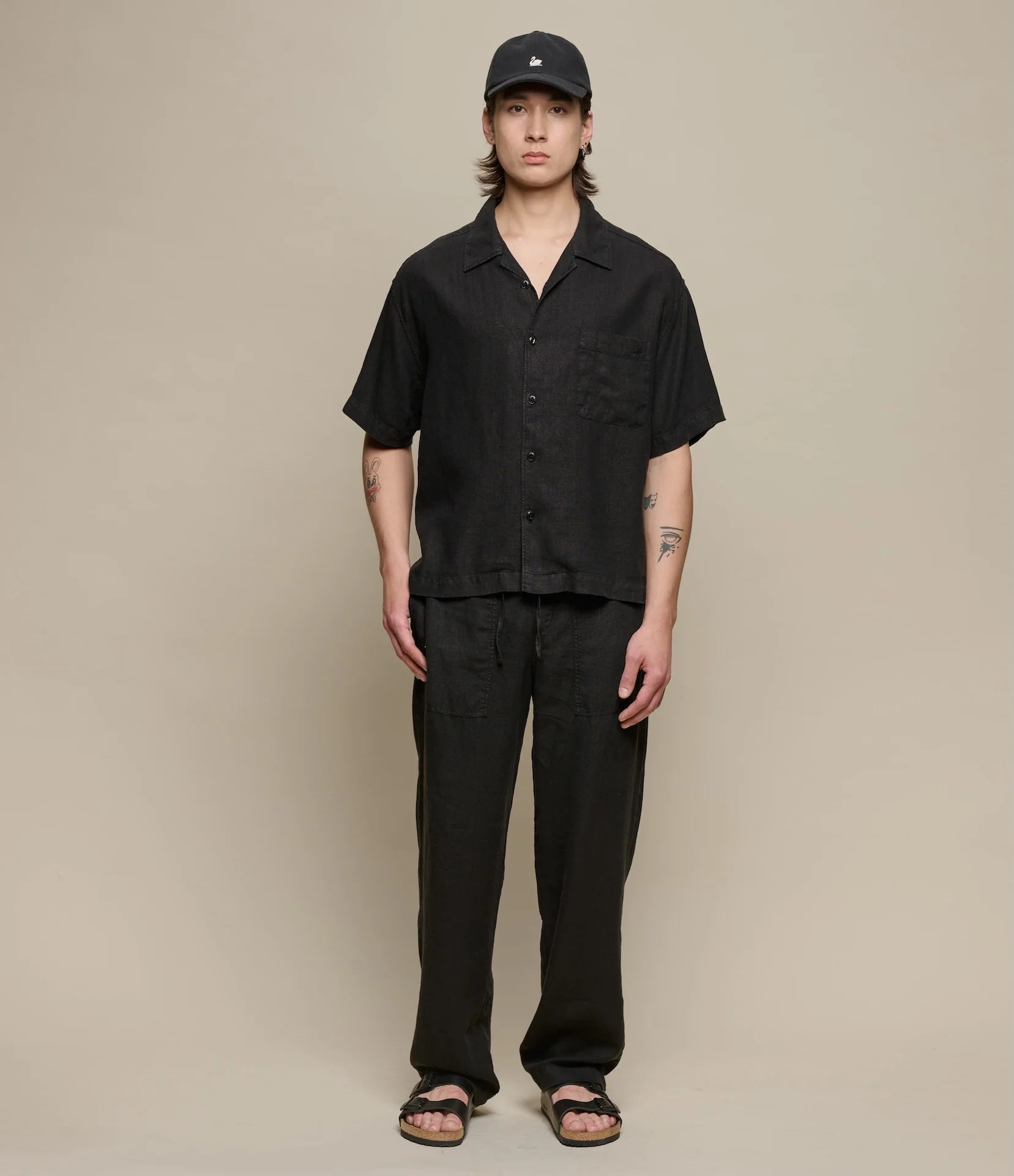 Linen Bowling Short Sleeve Shirt - Image 5