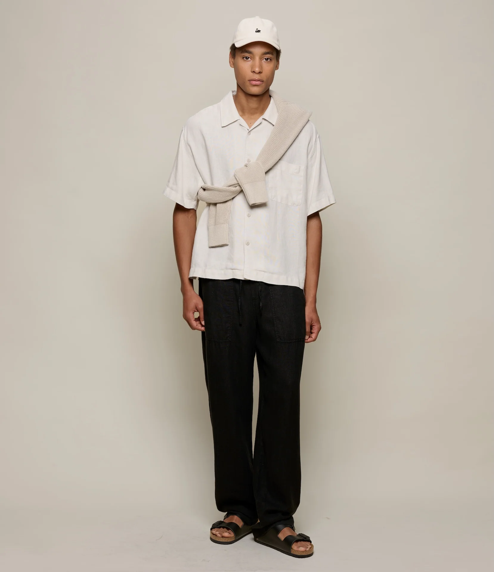 Linen Bowling Short Sleeve Shirt - Image 5