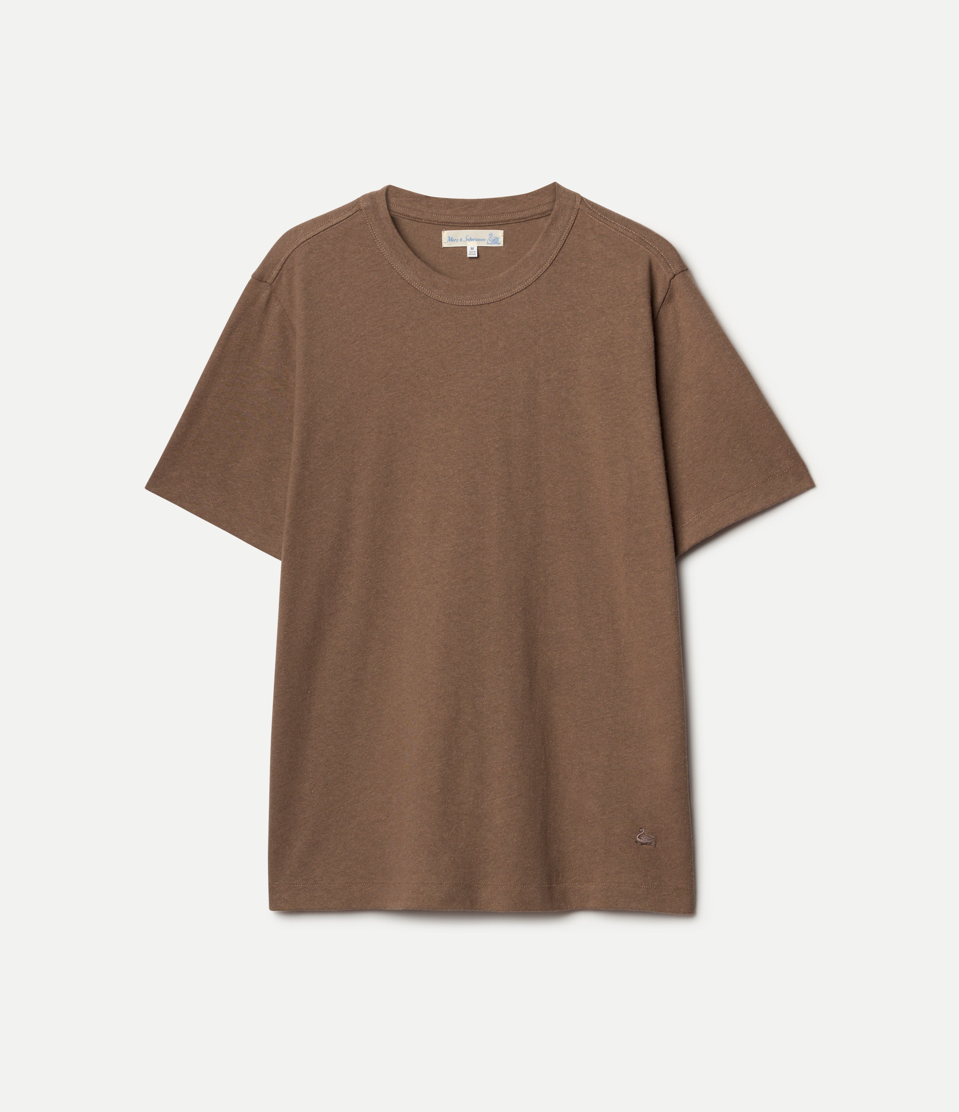 Linen-Cotton Relaxed Fit  T-Shirt With Side Slit - Image 2