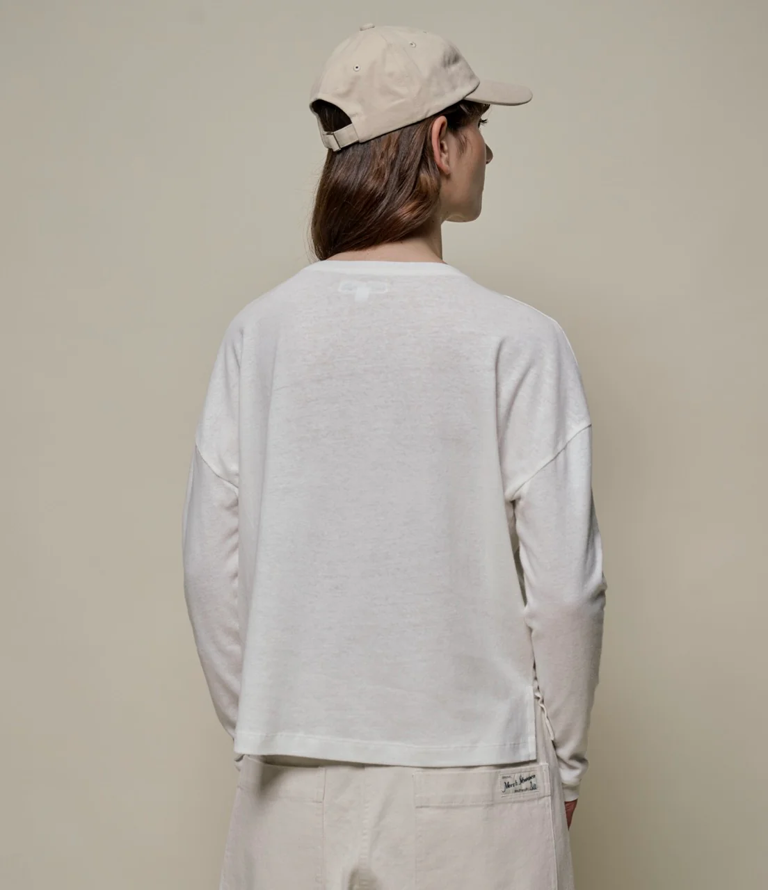 Linen-Cotton Relaxed Fit Women's Longsleeve - Image 4