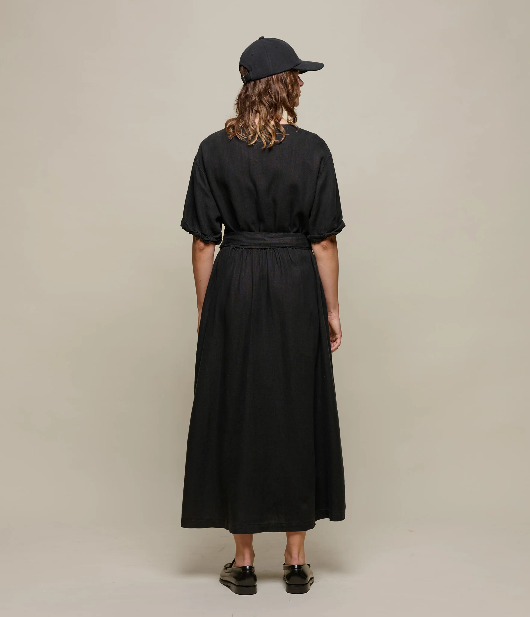 Linen Wrapover Dress - Image 6