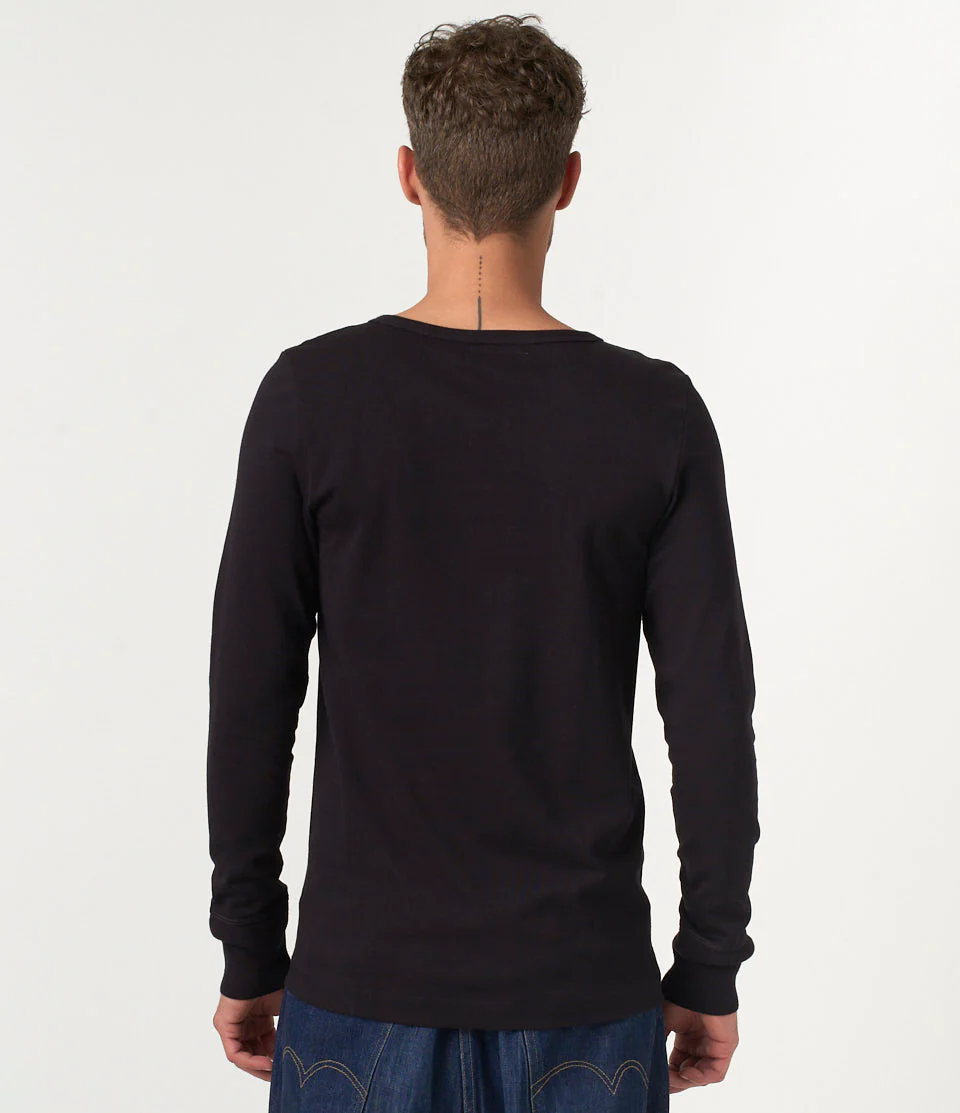 206 Loopwheeled Classic Fit Midweight Long Sleeve Henley - Image 4