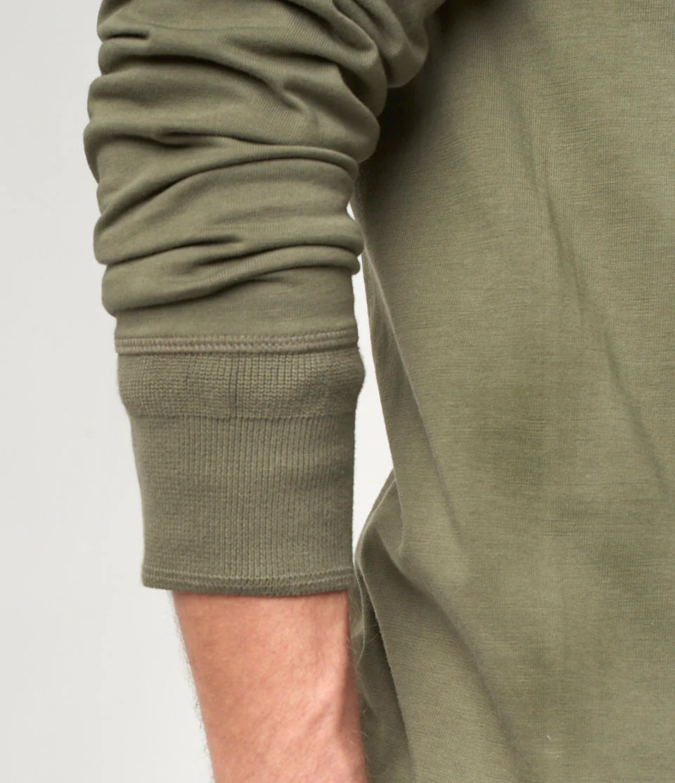 206 Loopwheeled Classic Fit Midweight Long Sleeve Henley - Image 3