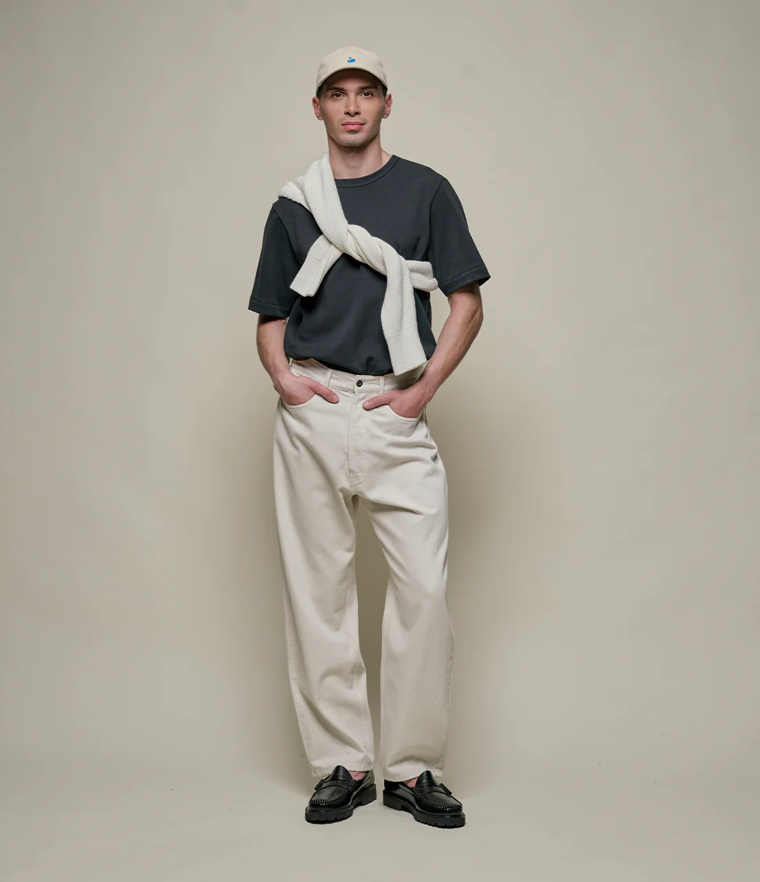 214PK Loopwheeled Relaxed Fit Pikée T-Shirt - Image 4