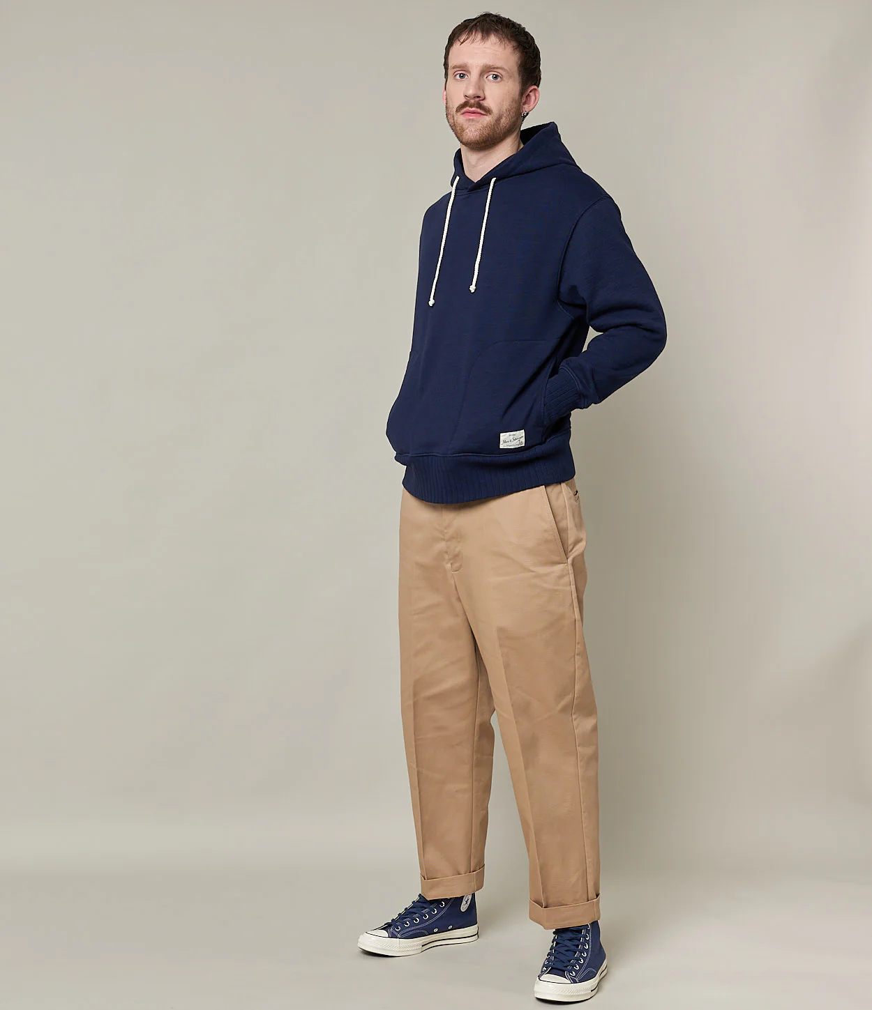 Textured Heavyweight Rugged Fleece Cotton Hoodie - Image 4
