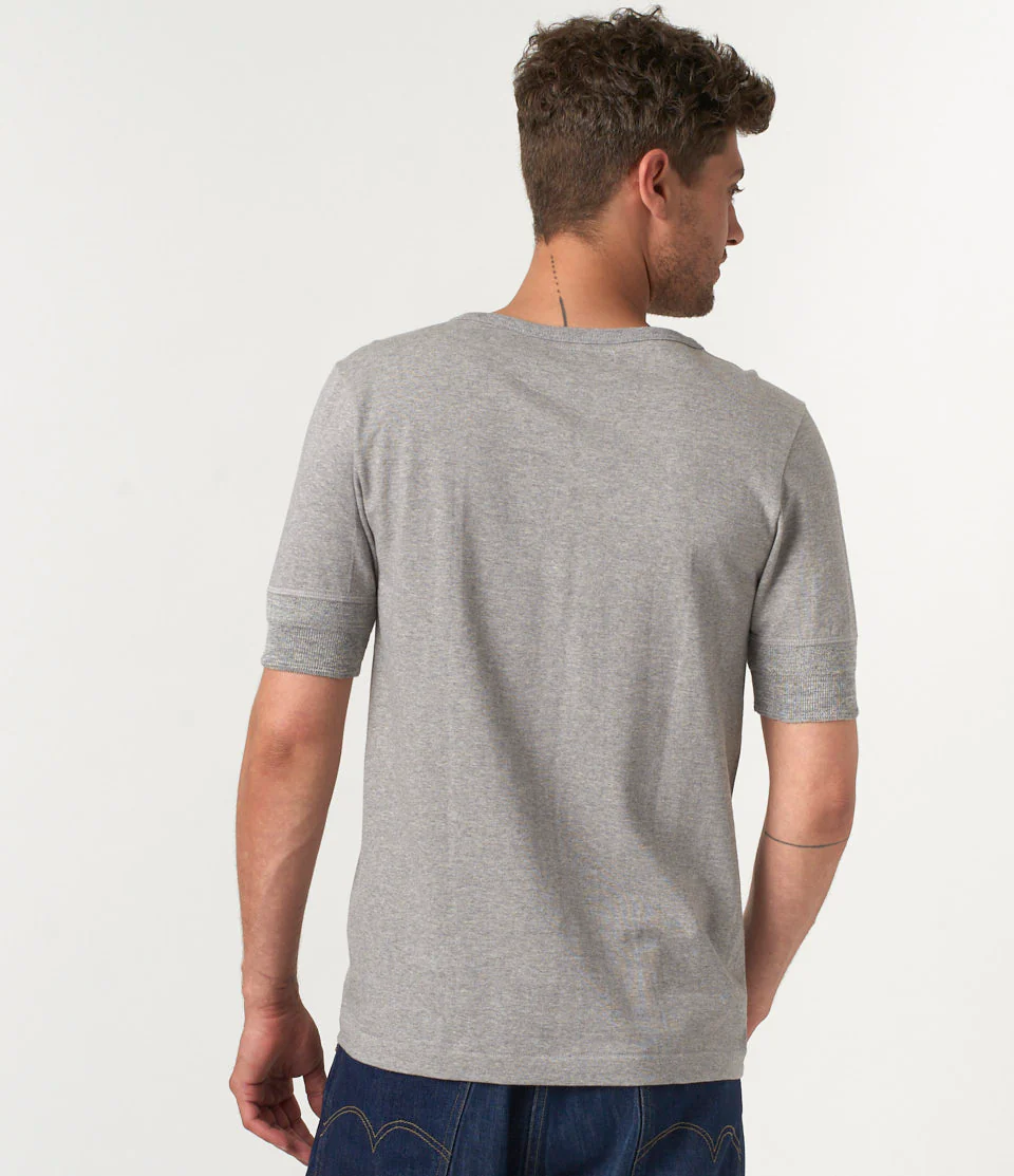 207 Loopwheeled Classic Fit Midweight Short Sleeve Henley - Image 4