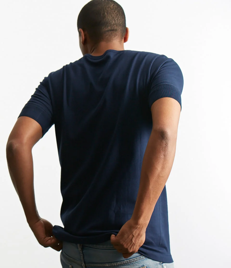 207 Loopwheeled Classic Fit Midweight Short Sleeve Henley - Image 4