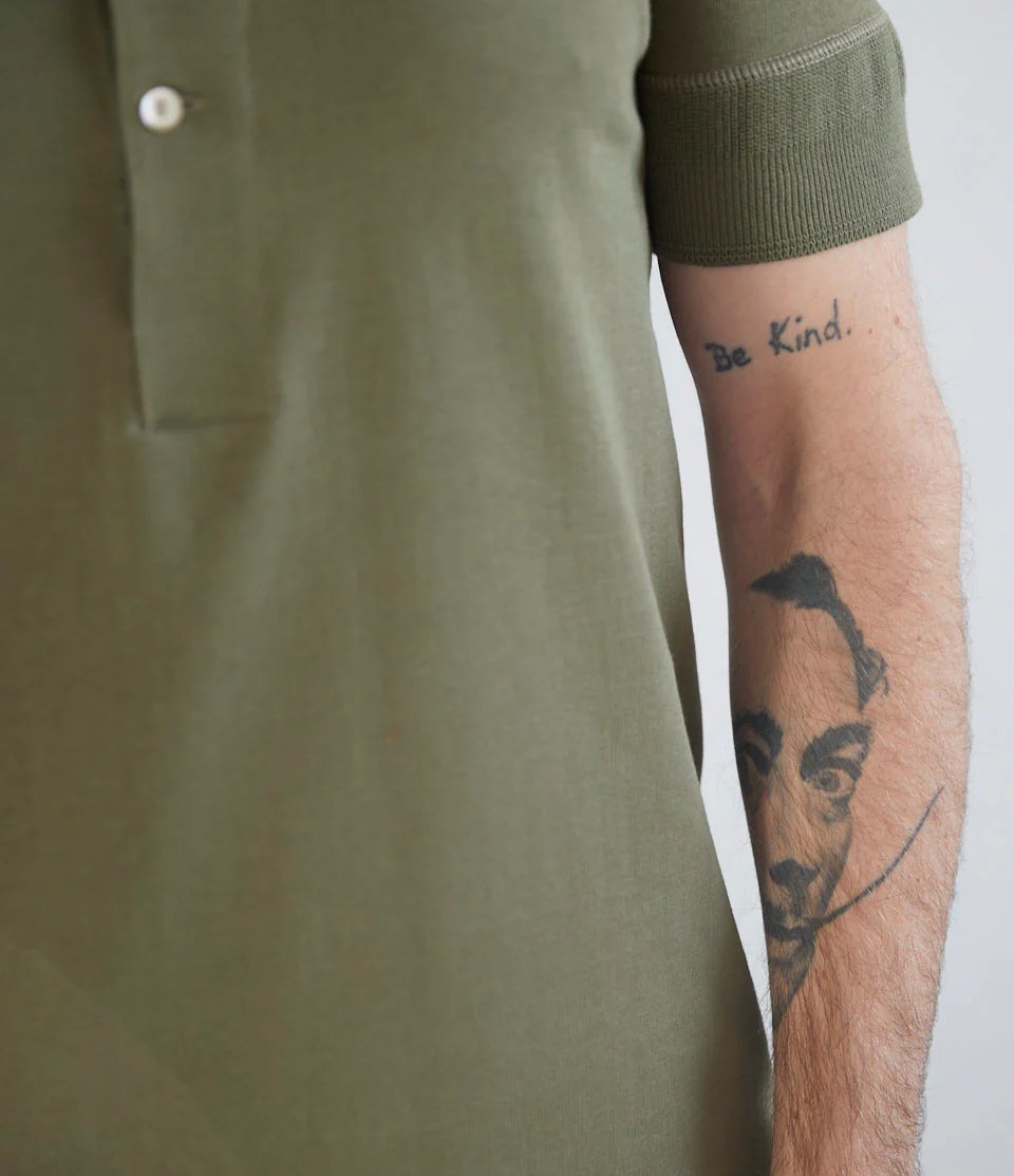 207 Loopwheeled Classic Fit Midweight Short Sleeve Henley - Image 3