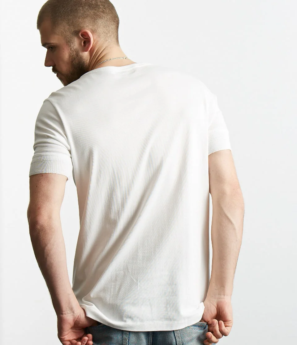 207 Loopwheeled Classic Fit Midweight Short Sleeve Henley - Image 3