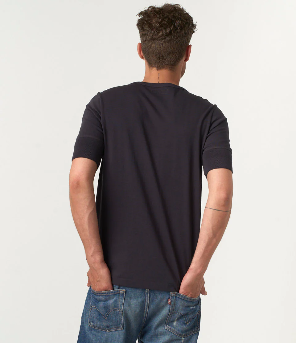 207 Loopwheeled Classic Fit Midweight Short Sleeve Henley - Image 4