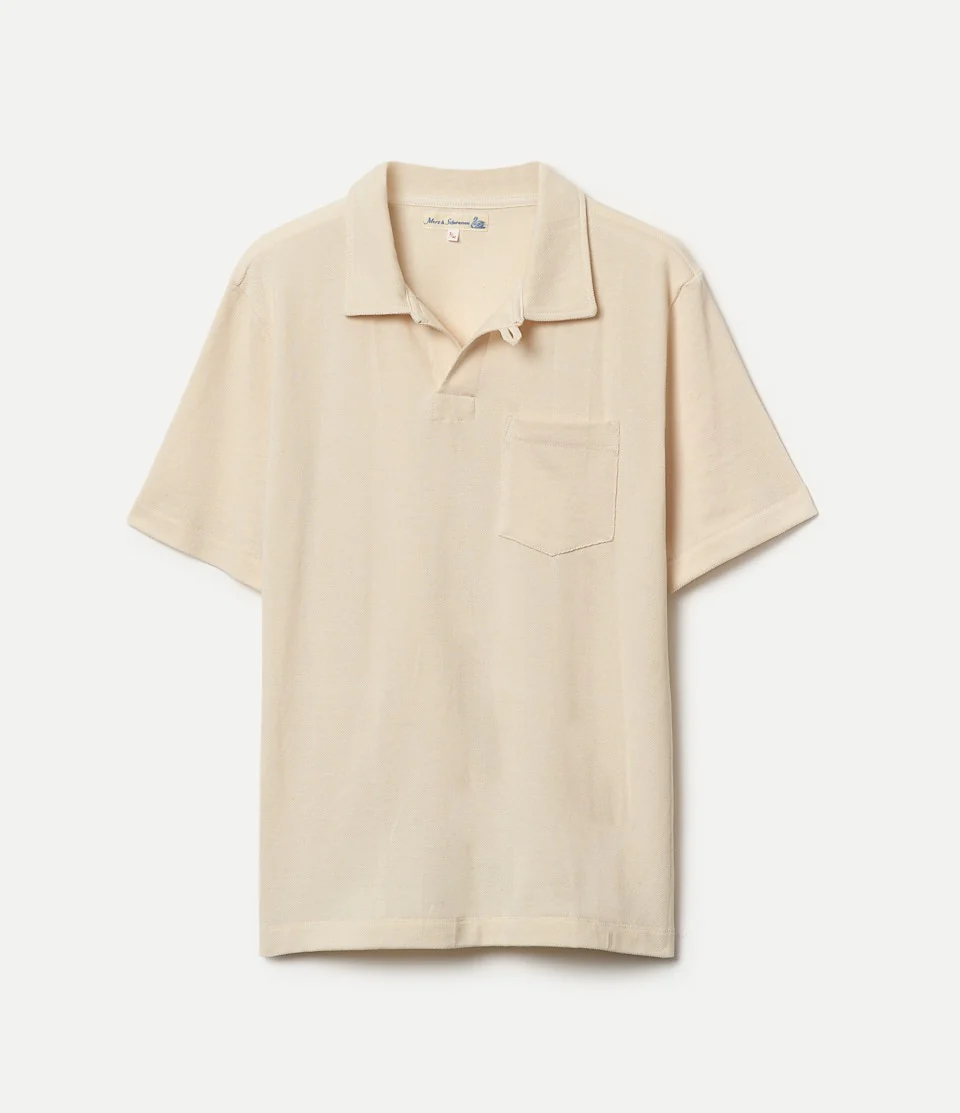 2PKPL Loopwheeled Relaxed Fit Pikée Short Sleeve Polo Shirt