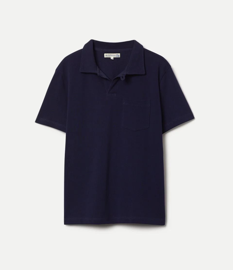 2PKPL Loopwheeled Relaxed Fit Pikée Short Sleeve Polo Shirt