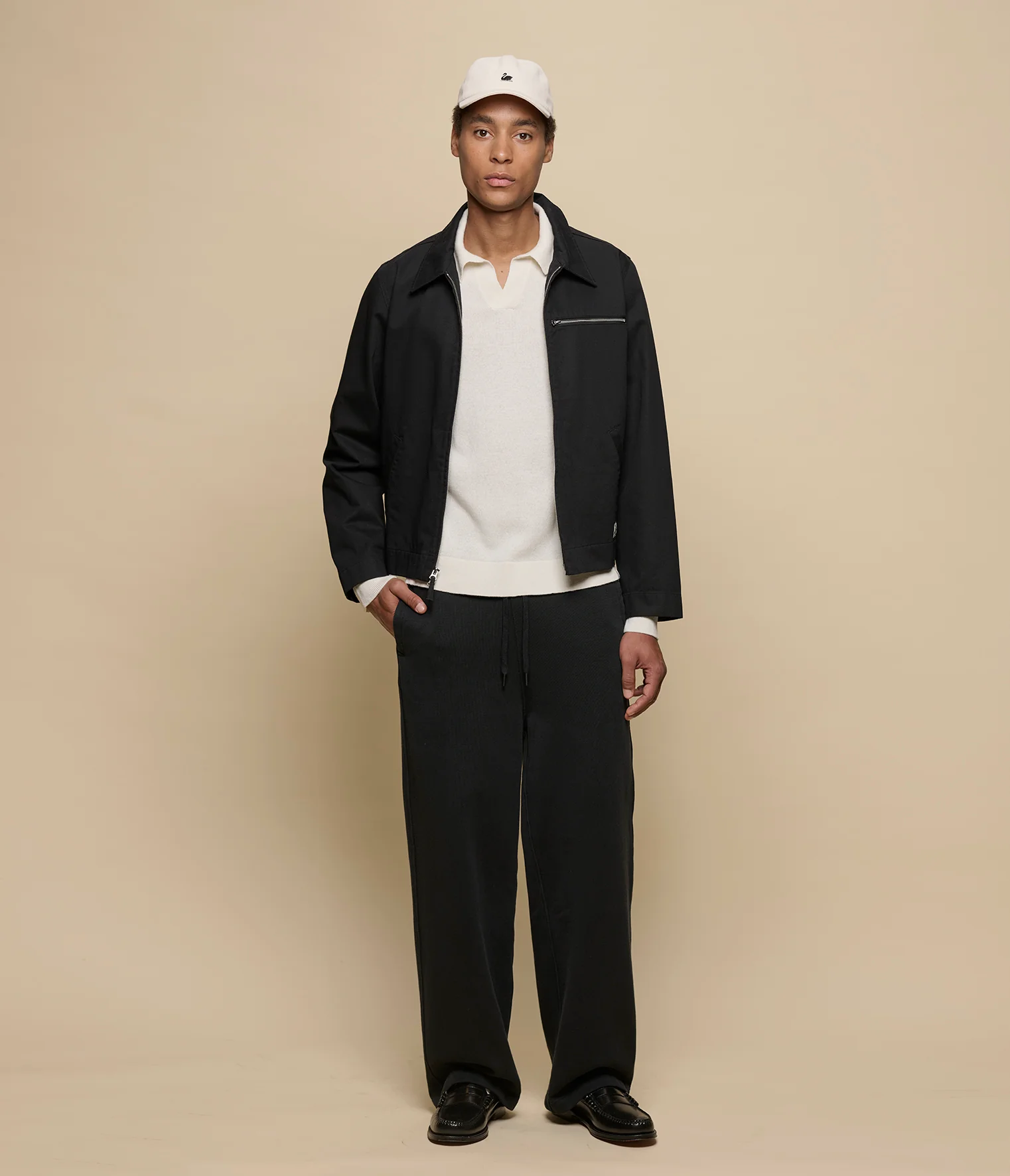 Merino Wool-Cashmere-Silk Long Sleeve Polo Shirt - Image 4