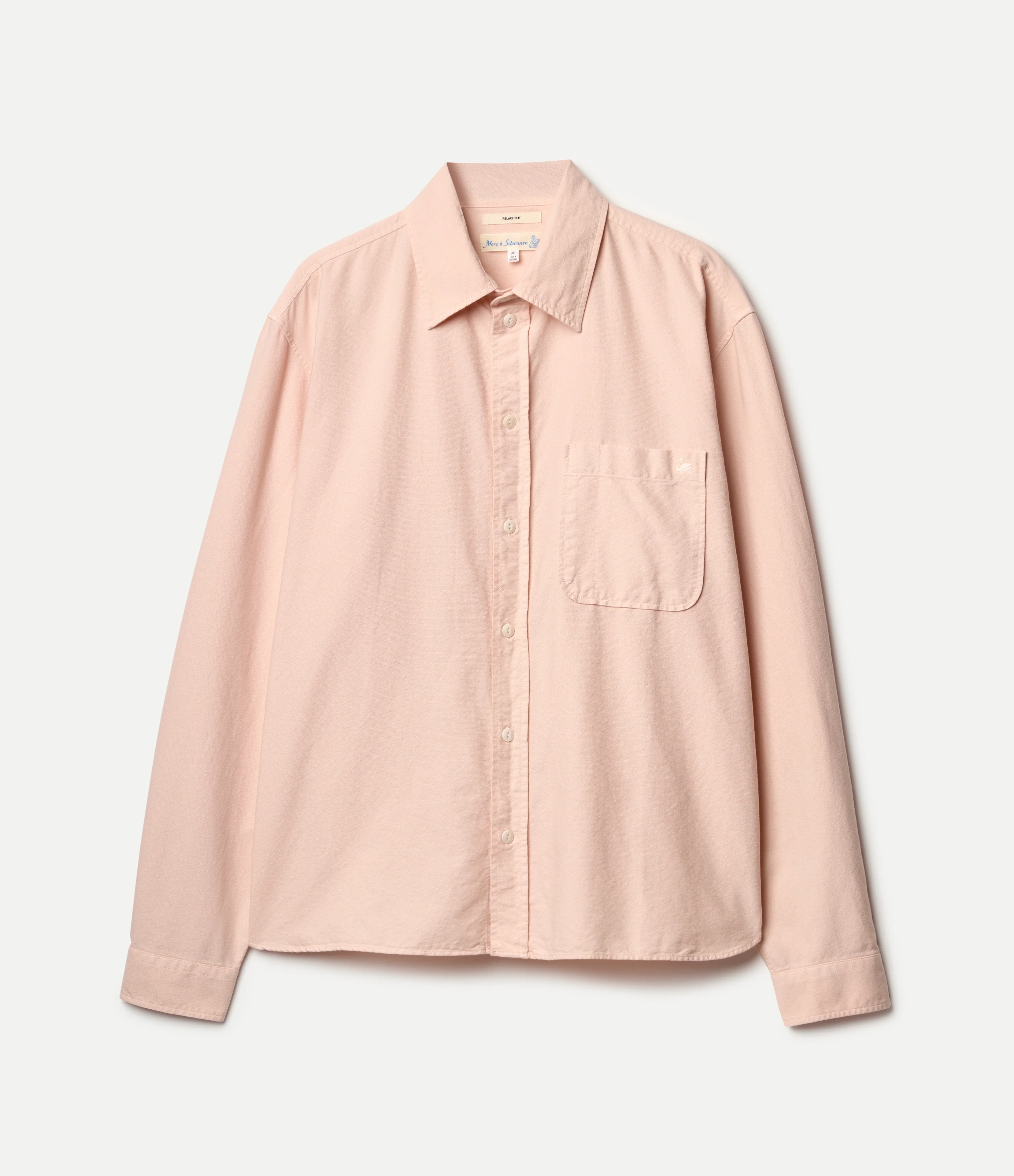 Modern-Cut Cotton Oxford Long Sleeve Shirt
