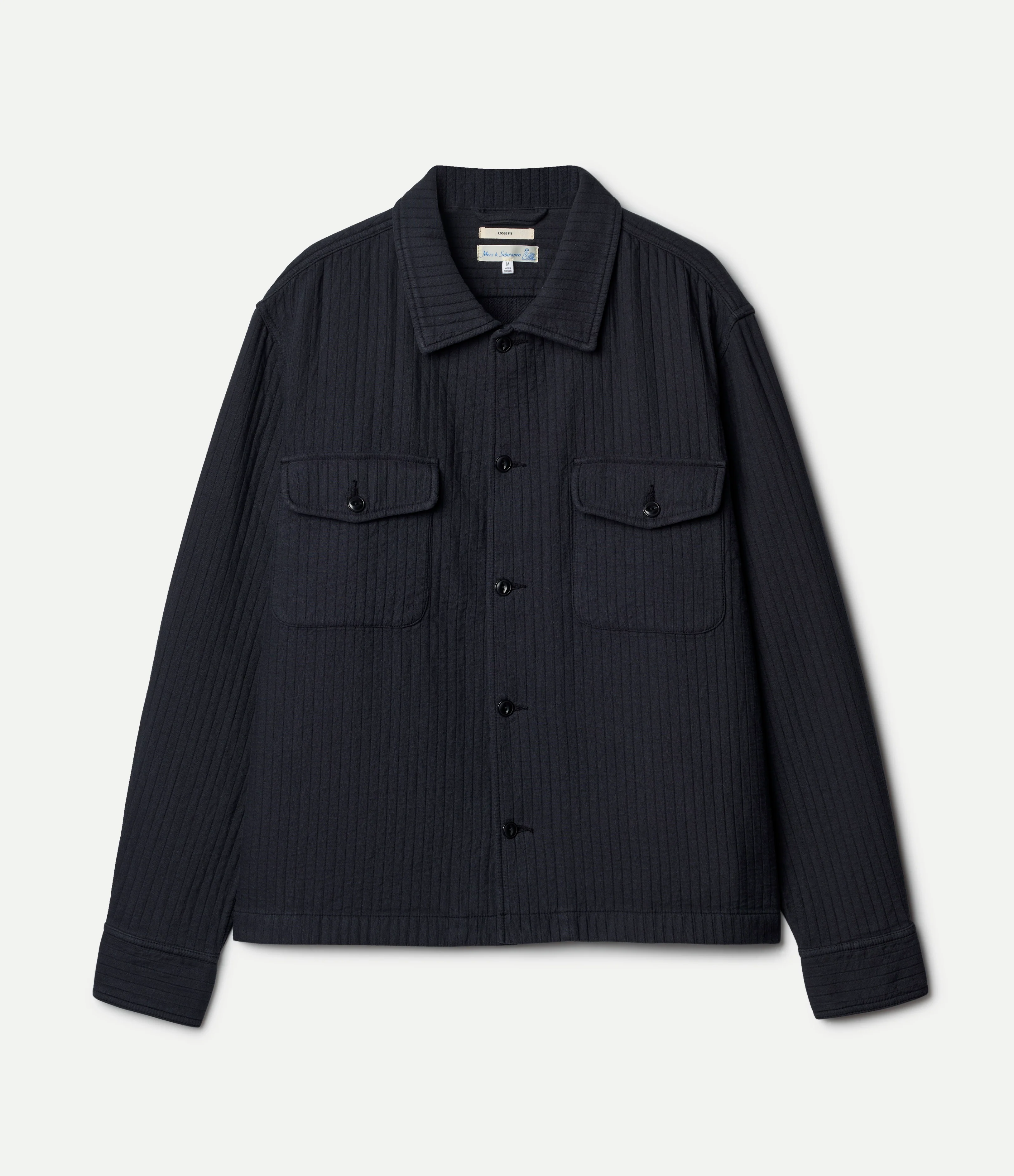 Padded Cotton Long Sleeve Overshirt - Image 2