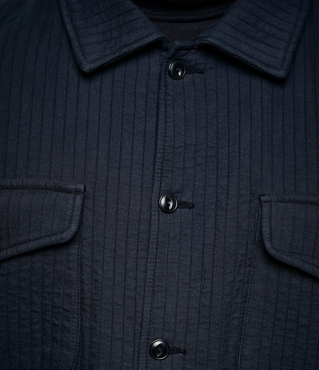 Padded Cotton Long Sleeve Overshirt - Image 3