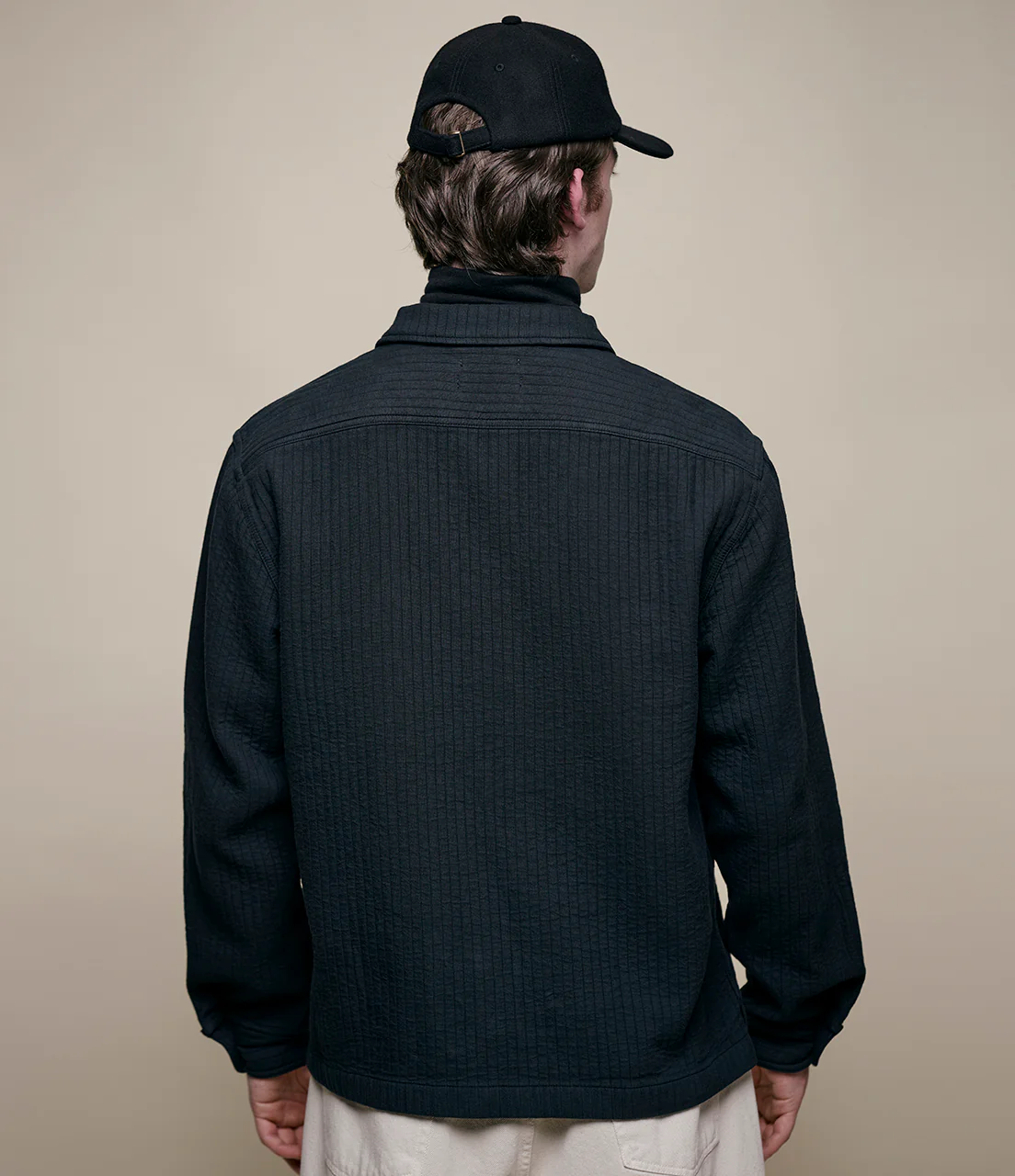 Padded Cotton Long Sleeve Overshirt - Image 4