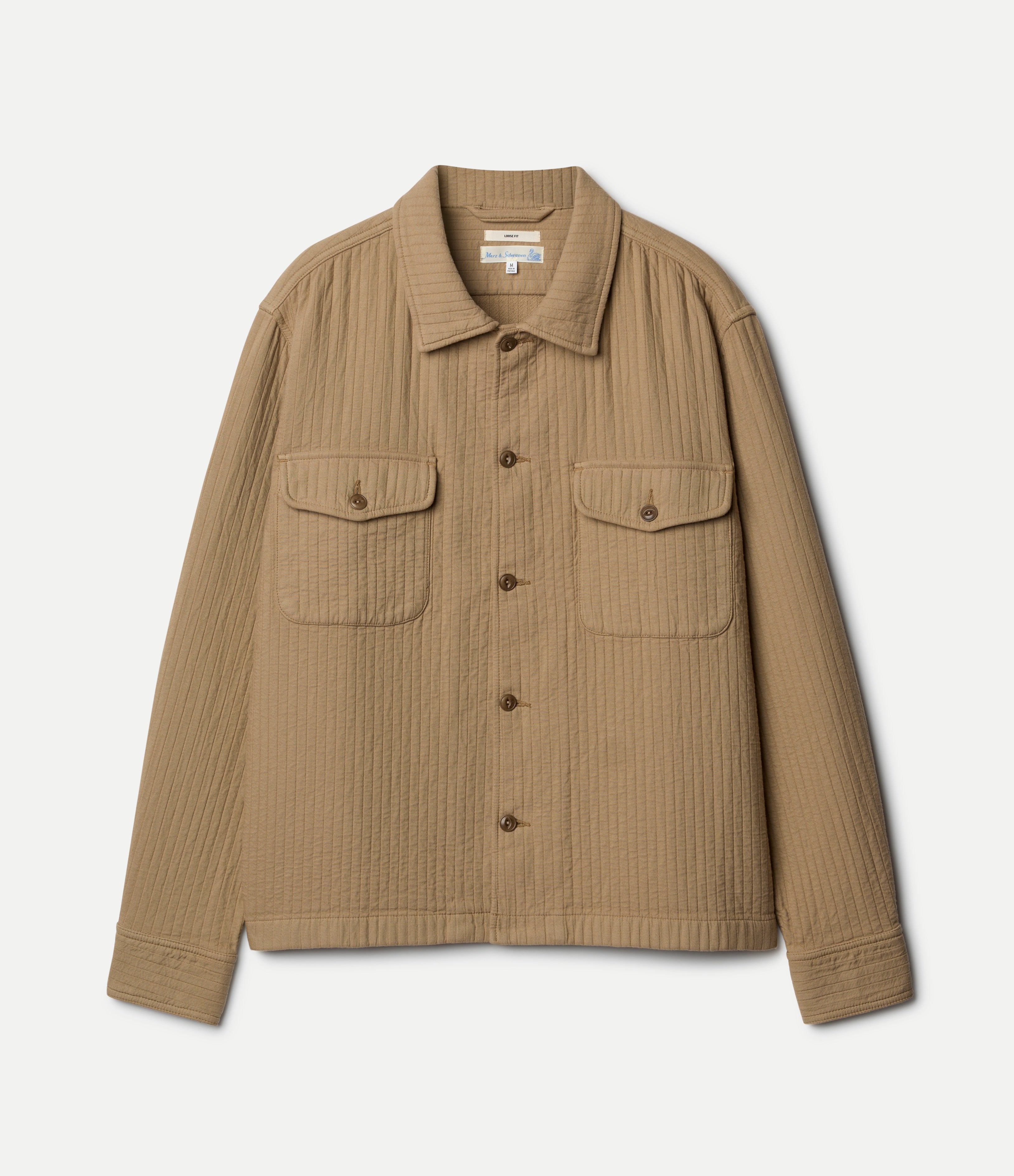Padded Cotton Long Sleeve Overshirt - Image 2