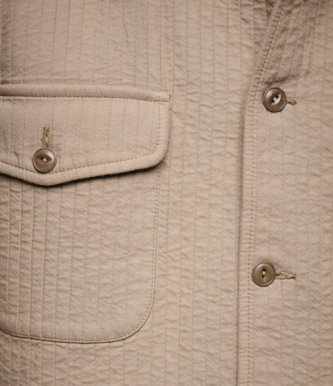 Padded Cotton Long Sleeve Overshirt - Image 3