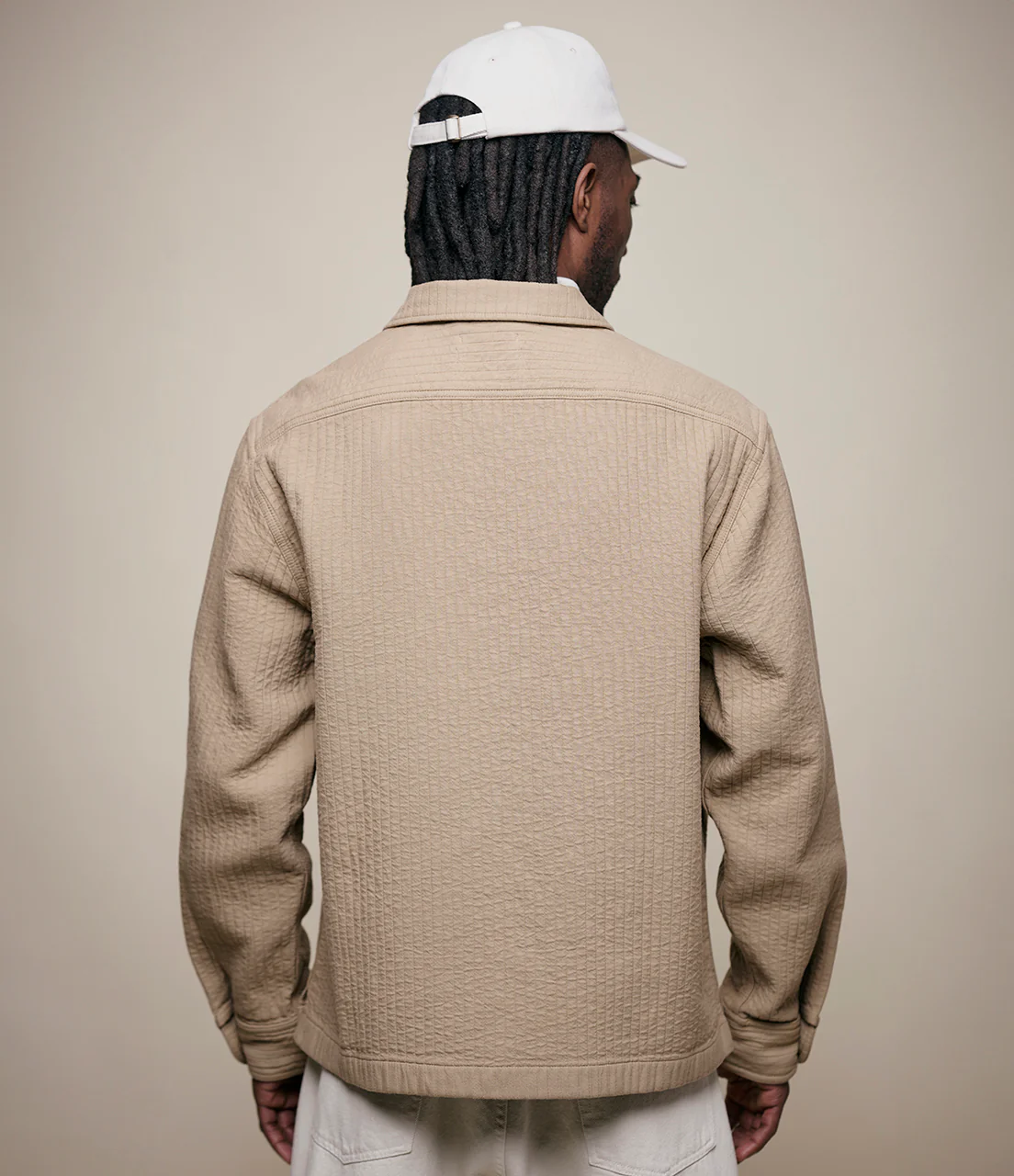 Padded Cotton Long Sleeve Overshirt - Image 4