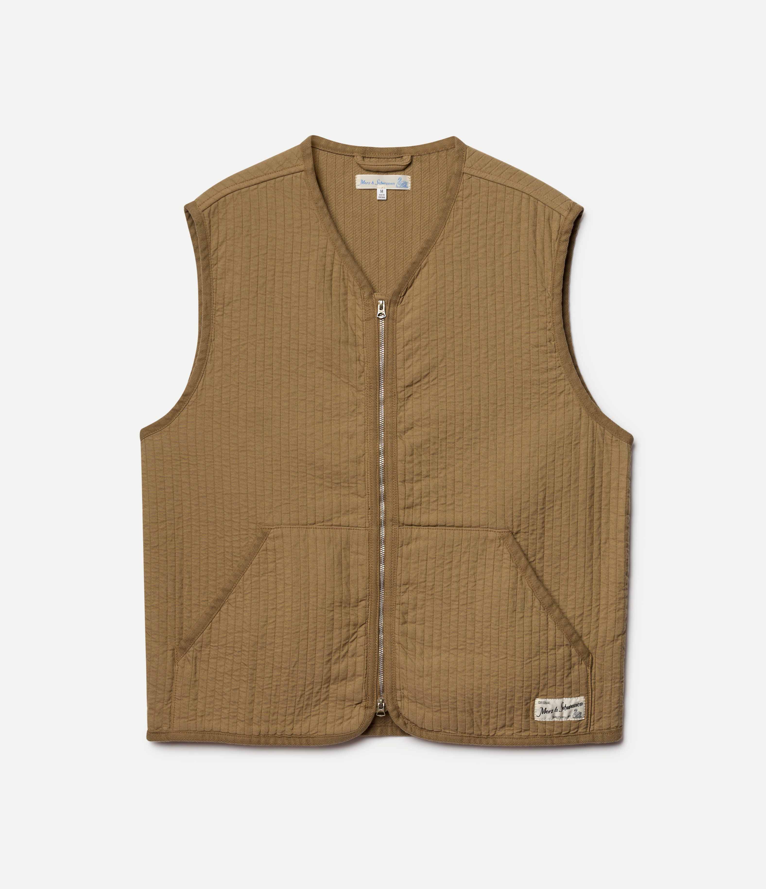 Padded Cotton Zip Vest