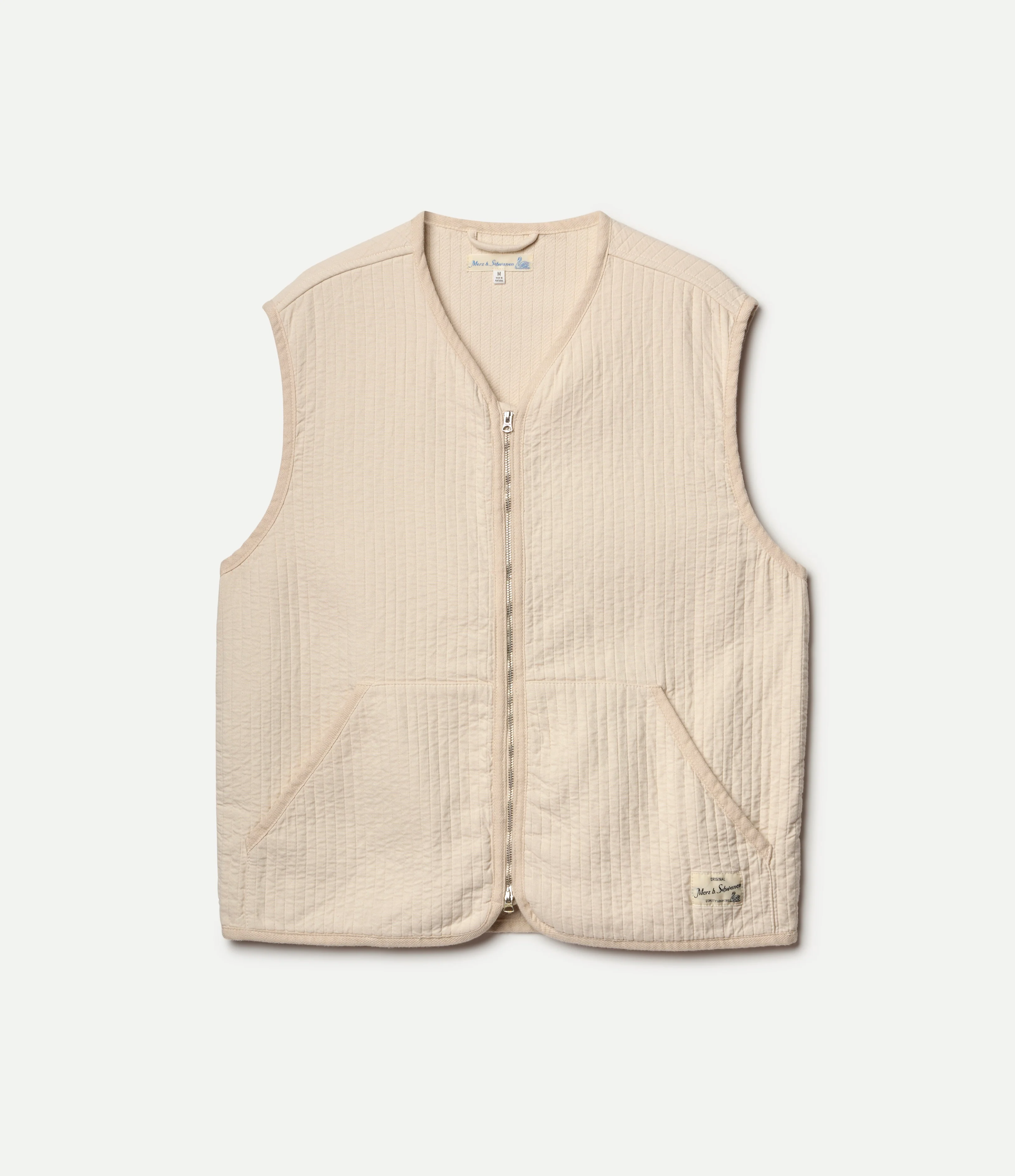 Padded Cotton Zip Vest - Image 2