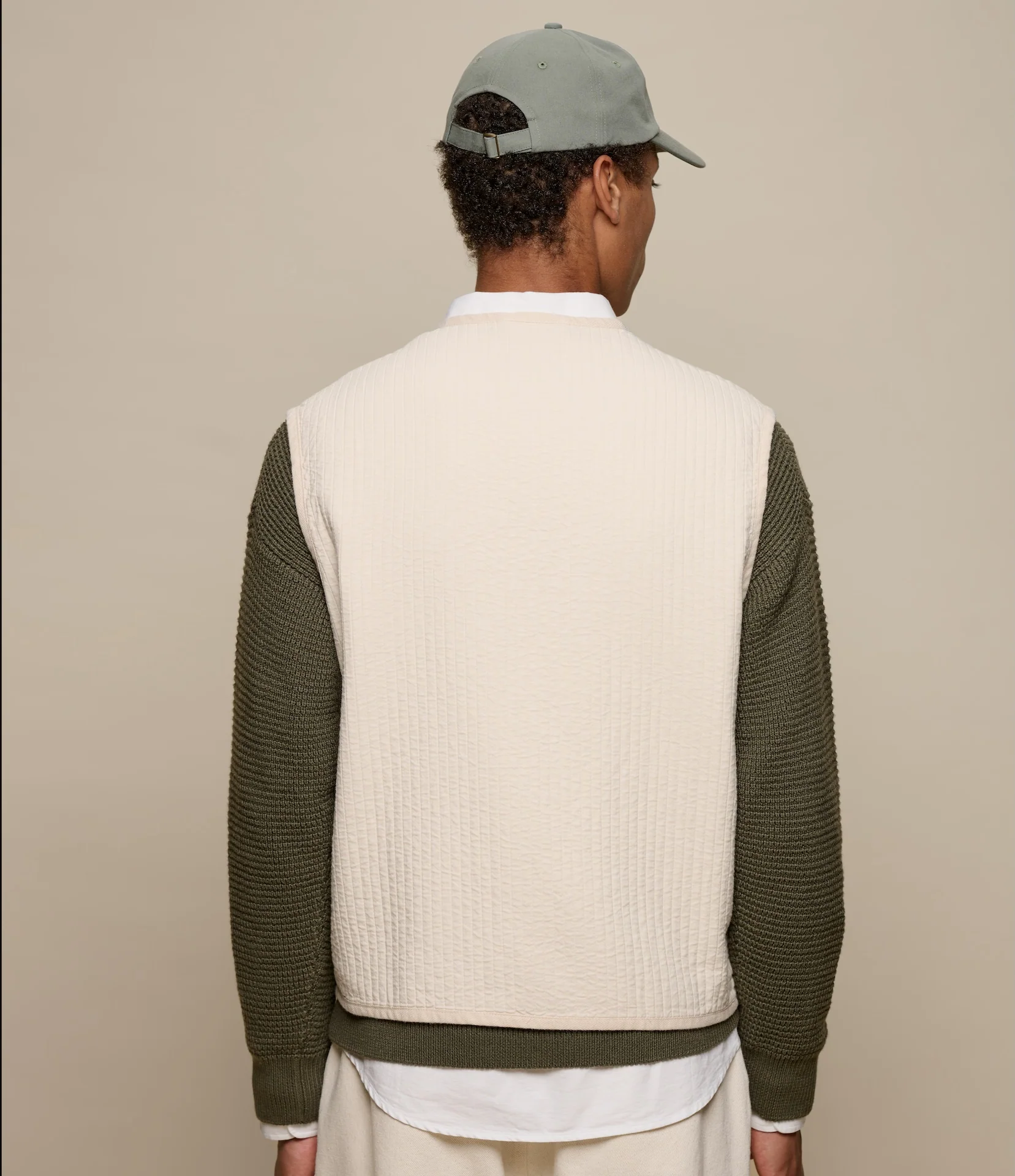 Padded Cotton Zip Vest - Image 4