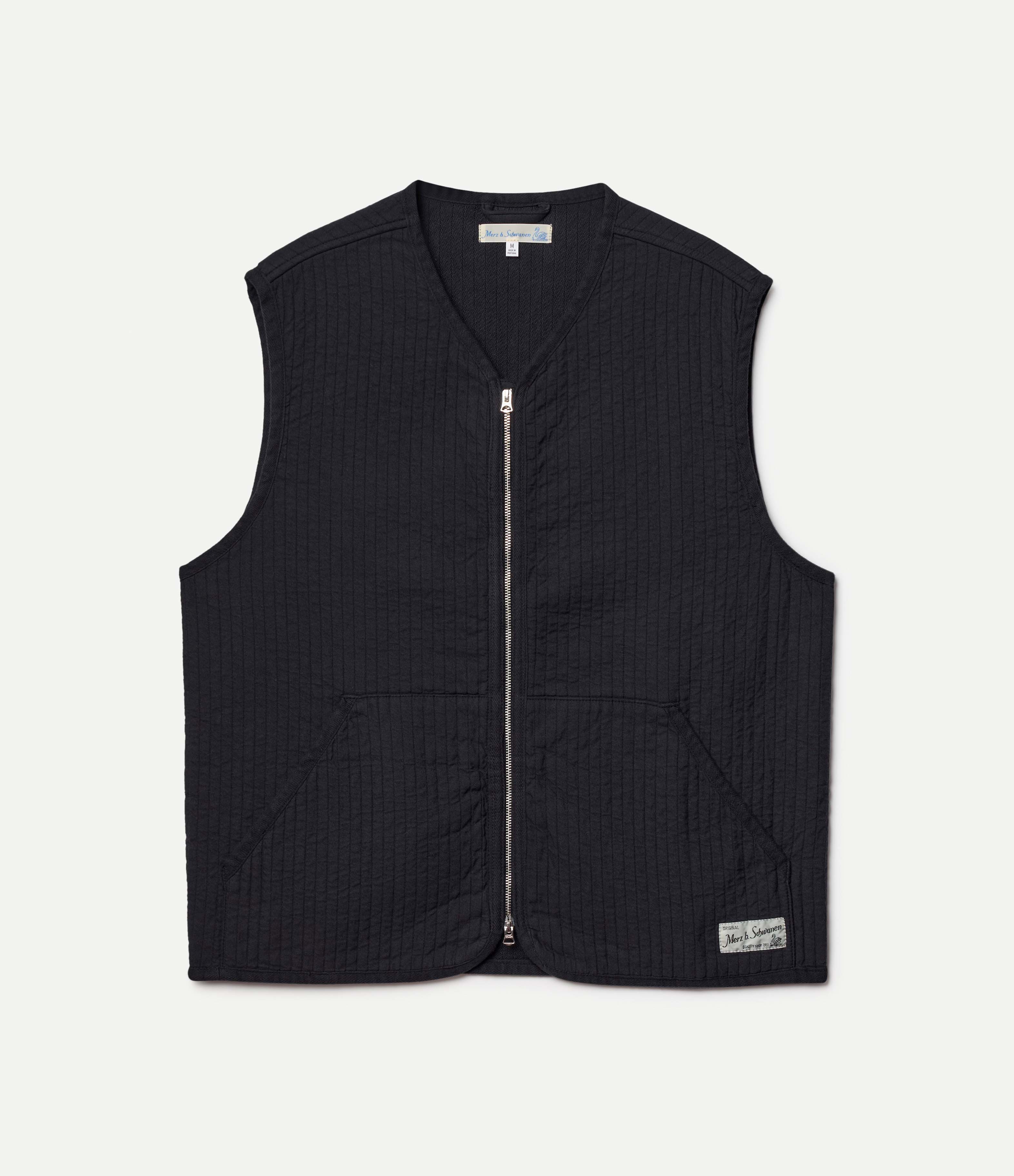 Padded Cotton Zip Vest - Image 2