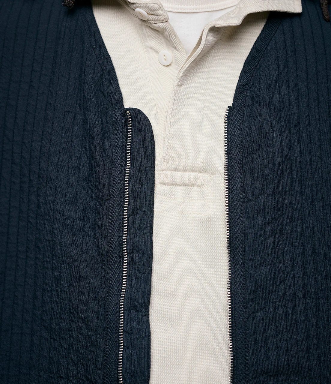 Padded Cotton Zip Vest - Image 3