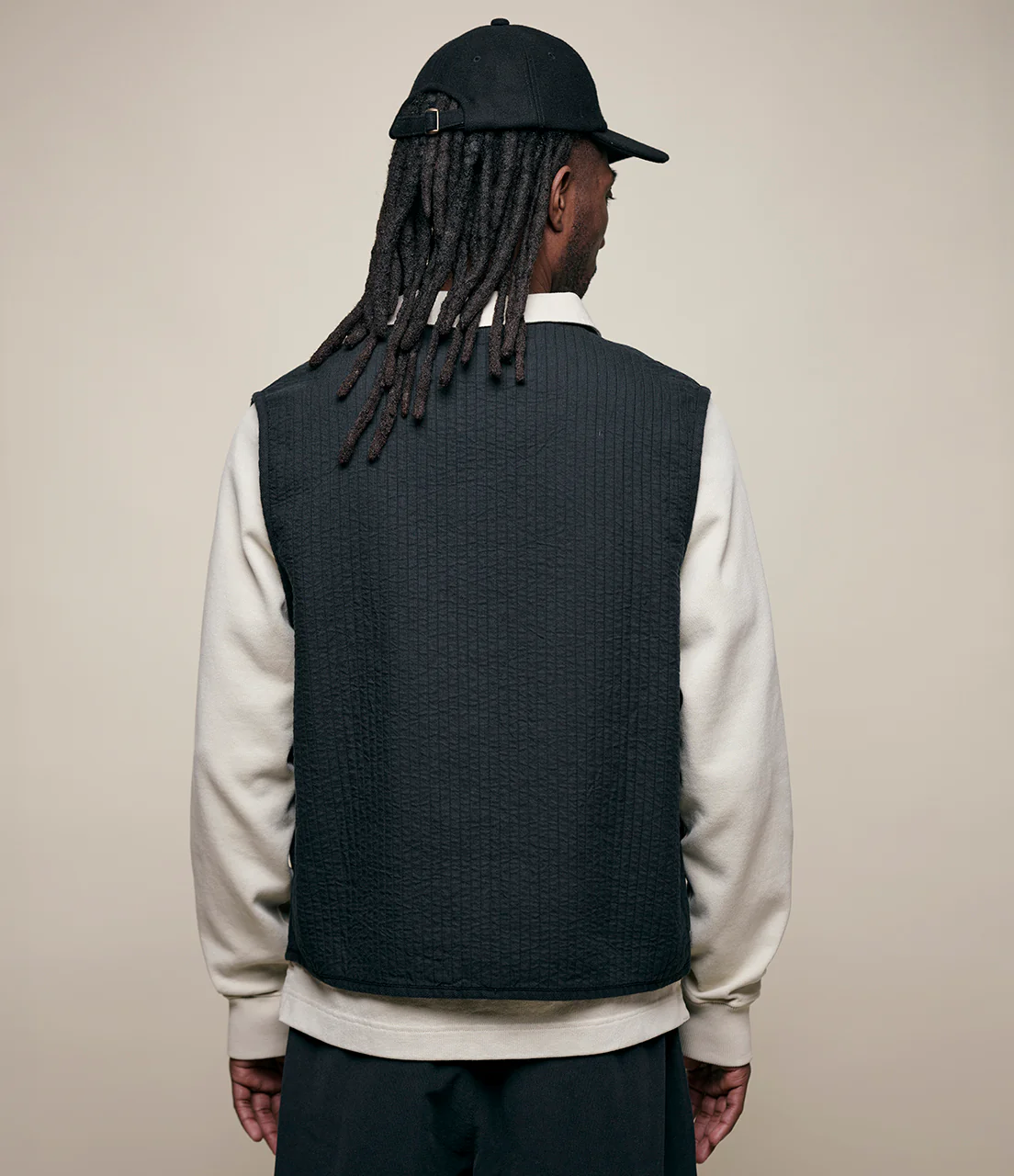 Padded Cotton Zip Vest - Image 4