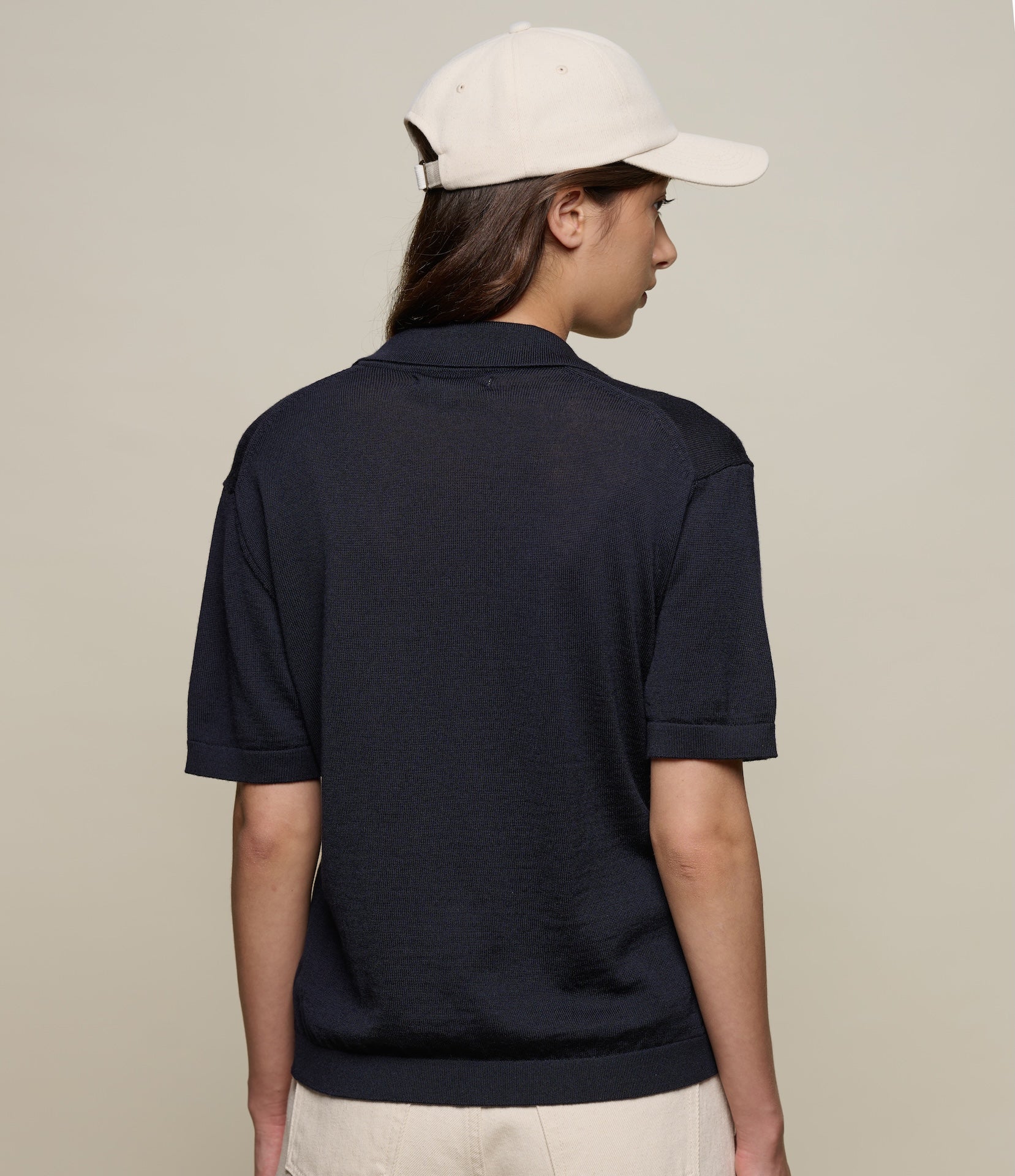 Refined Merino Wool Short Sleeve Women's Polo Shirt - Image 5