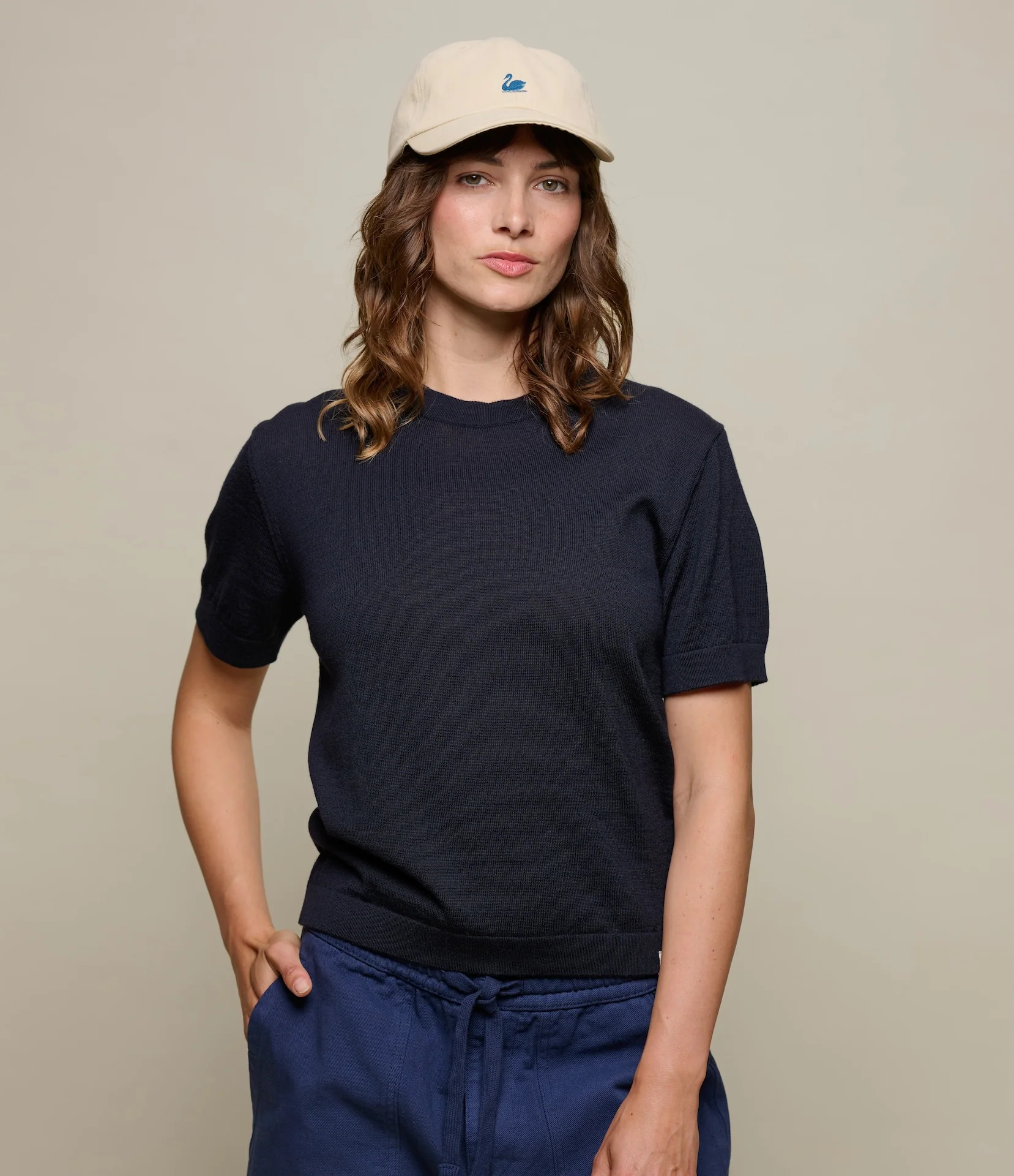 Refined Merino Wool Short Sleeve Women's T-Shirt