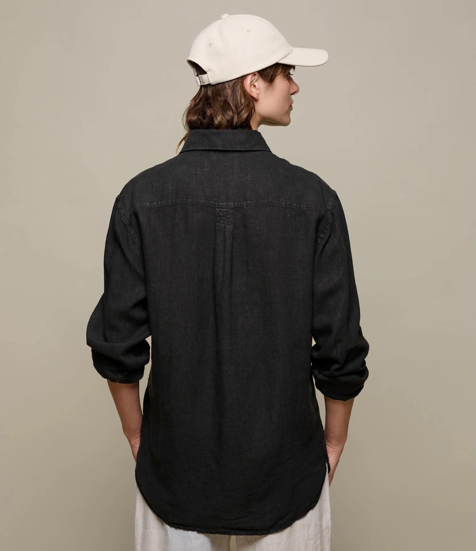 Relaxed Fit Linen Long Sleeve Shirt - Image 8