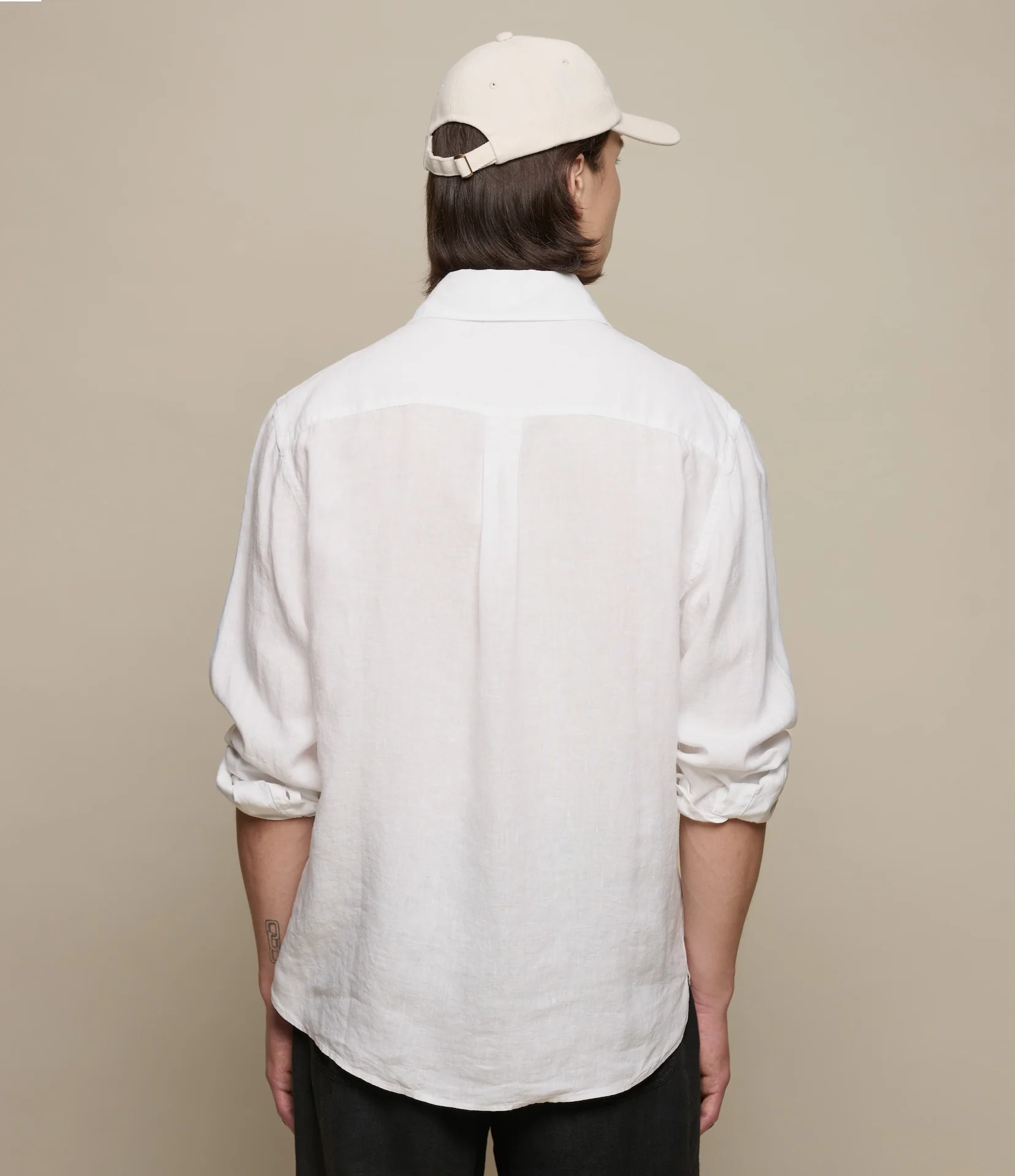 Relaxed Fit Linen Long Sleeve Shirt - Image 4