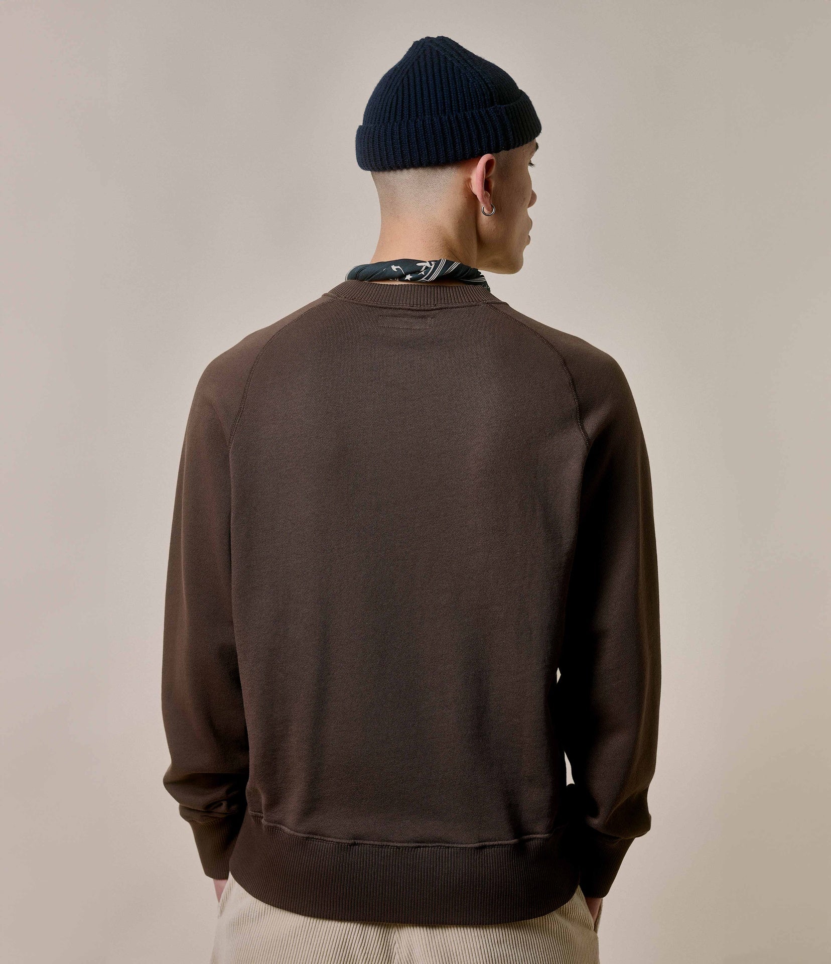 Retro Fleece Raglan Cotton Sweatshirt - Image 3