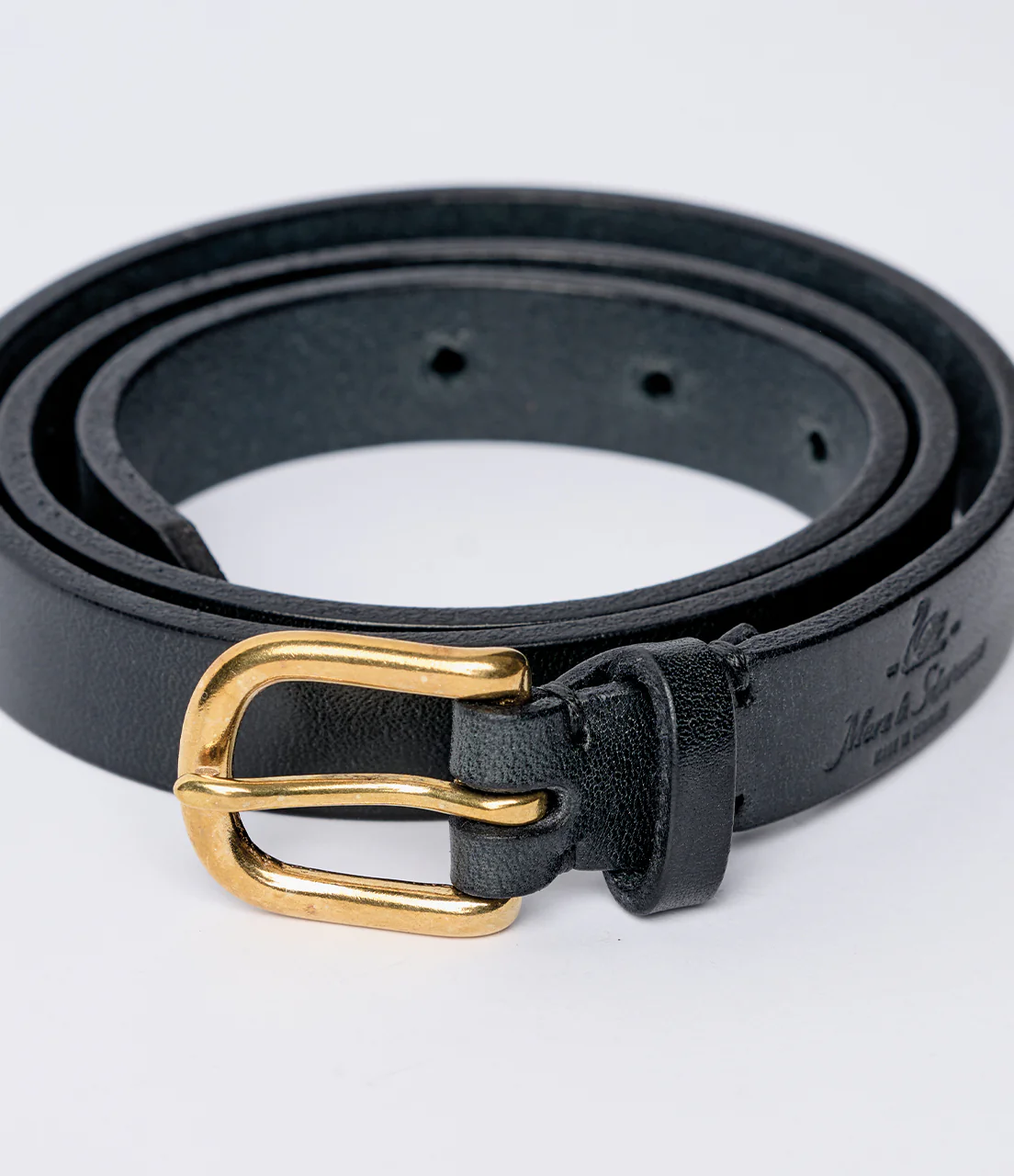 Narrow Saddle Leather Belt (2cm / 0.79In) - Image 3